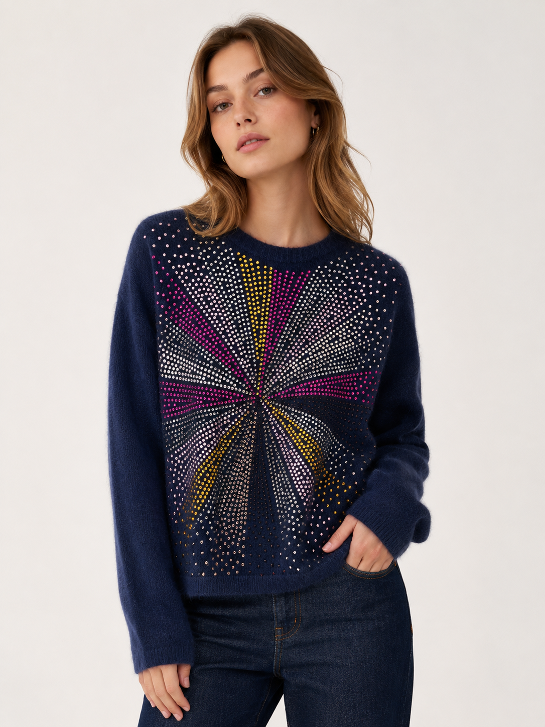 Sweter Regular z Aplikacją
