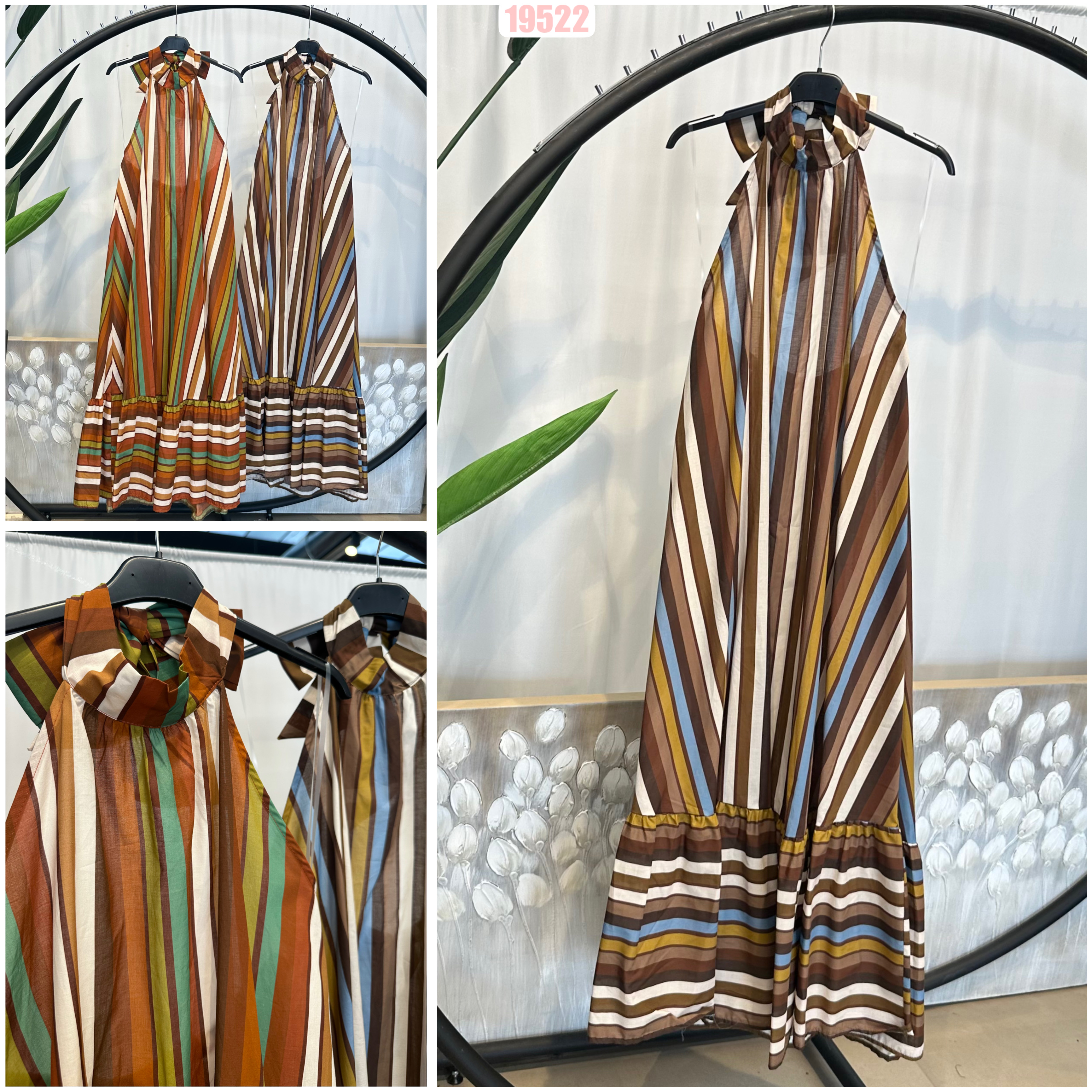 Sukienka Maxi Halter Rozszerzana