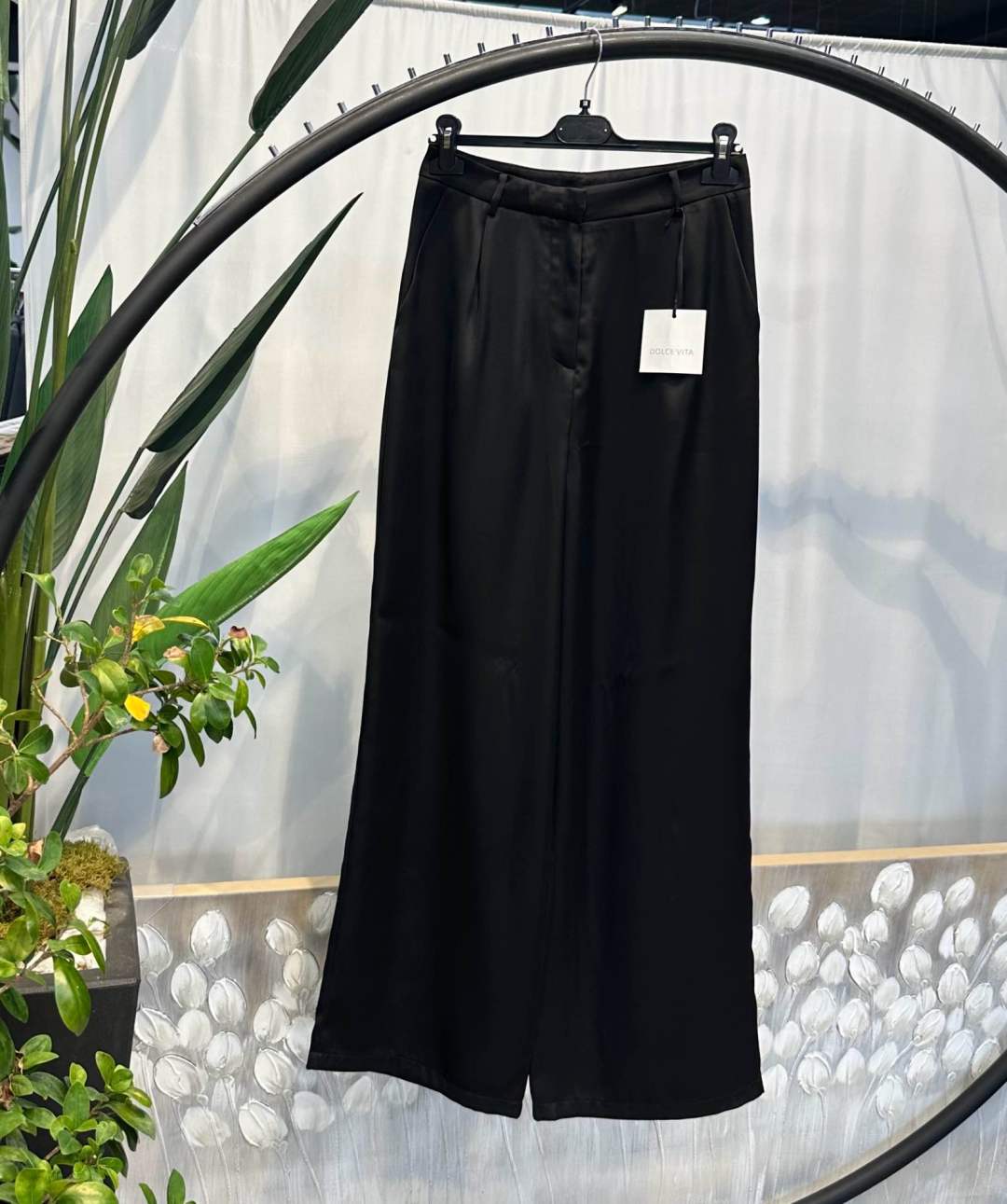 Spodnie Wide Leg z Wysokim Stanem