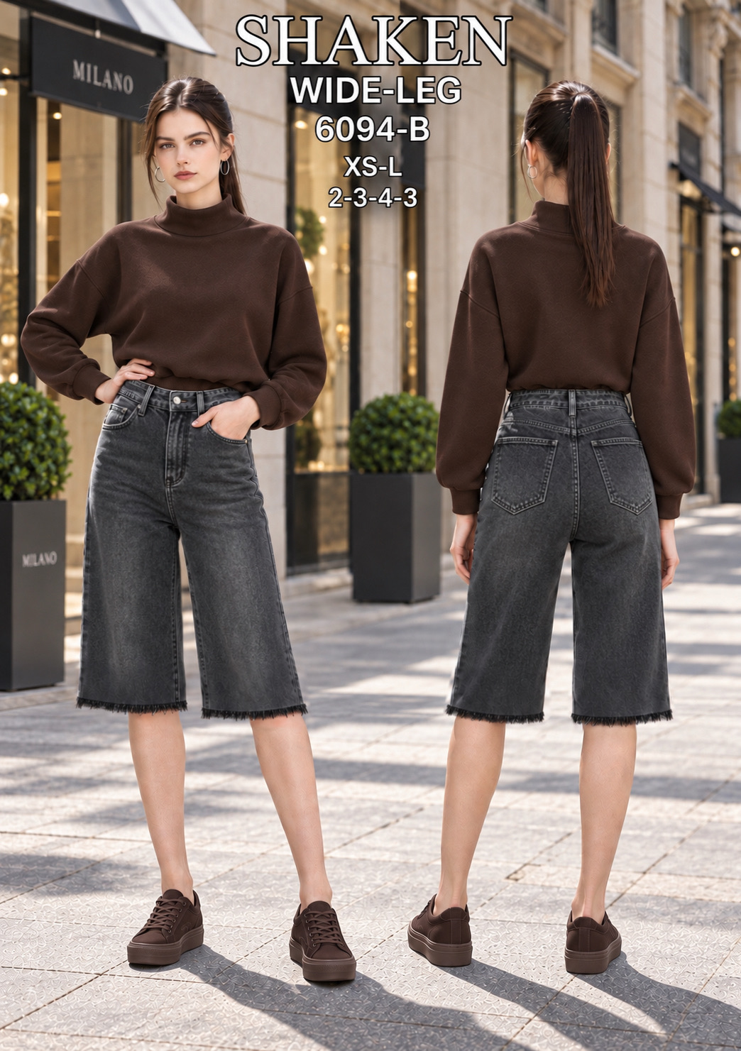 Spodenki Jeansowe Wide Leg