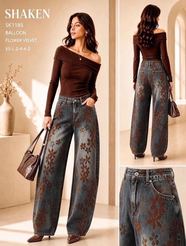 Spodnie Szerokie High Waist