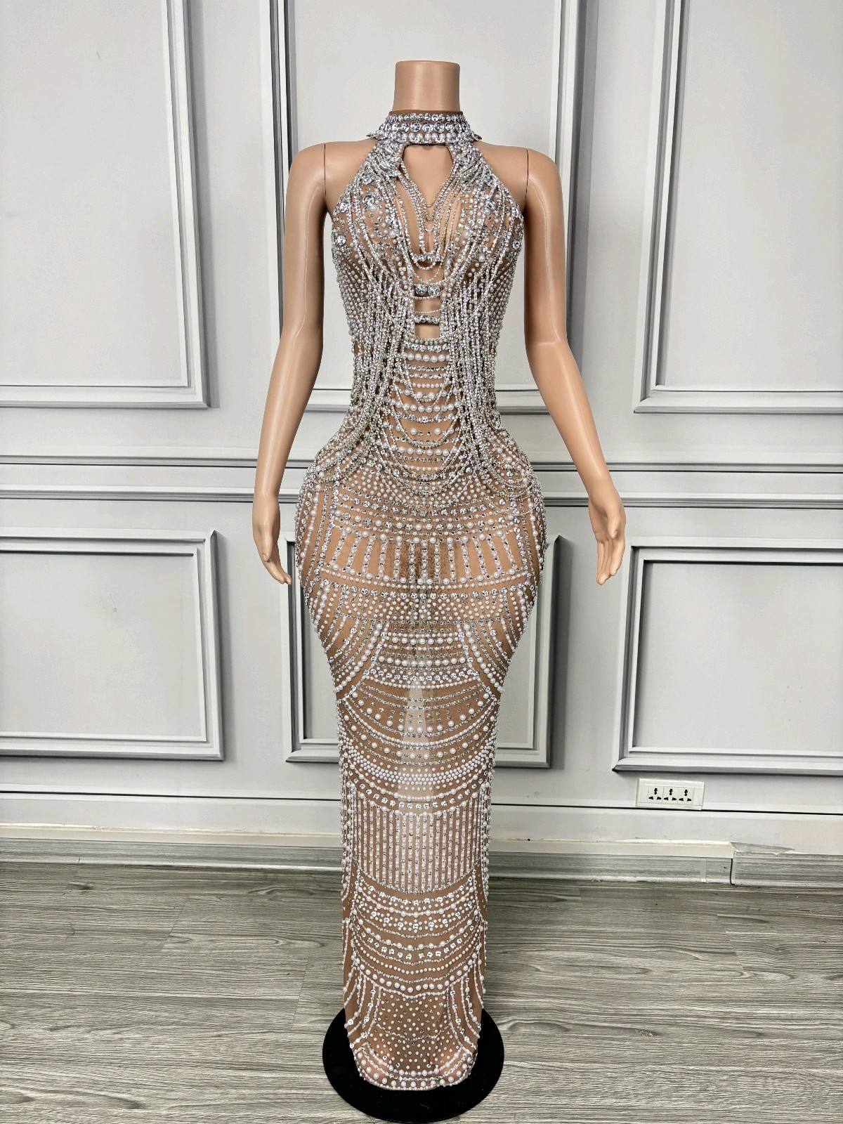 Sukienka Ołówkowa Maxi Halter