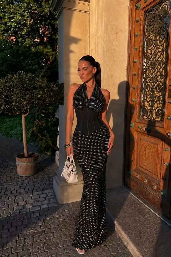 Sukienka Syrenka Halter Maxi