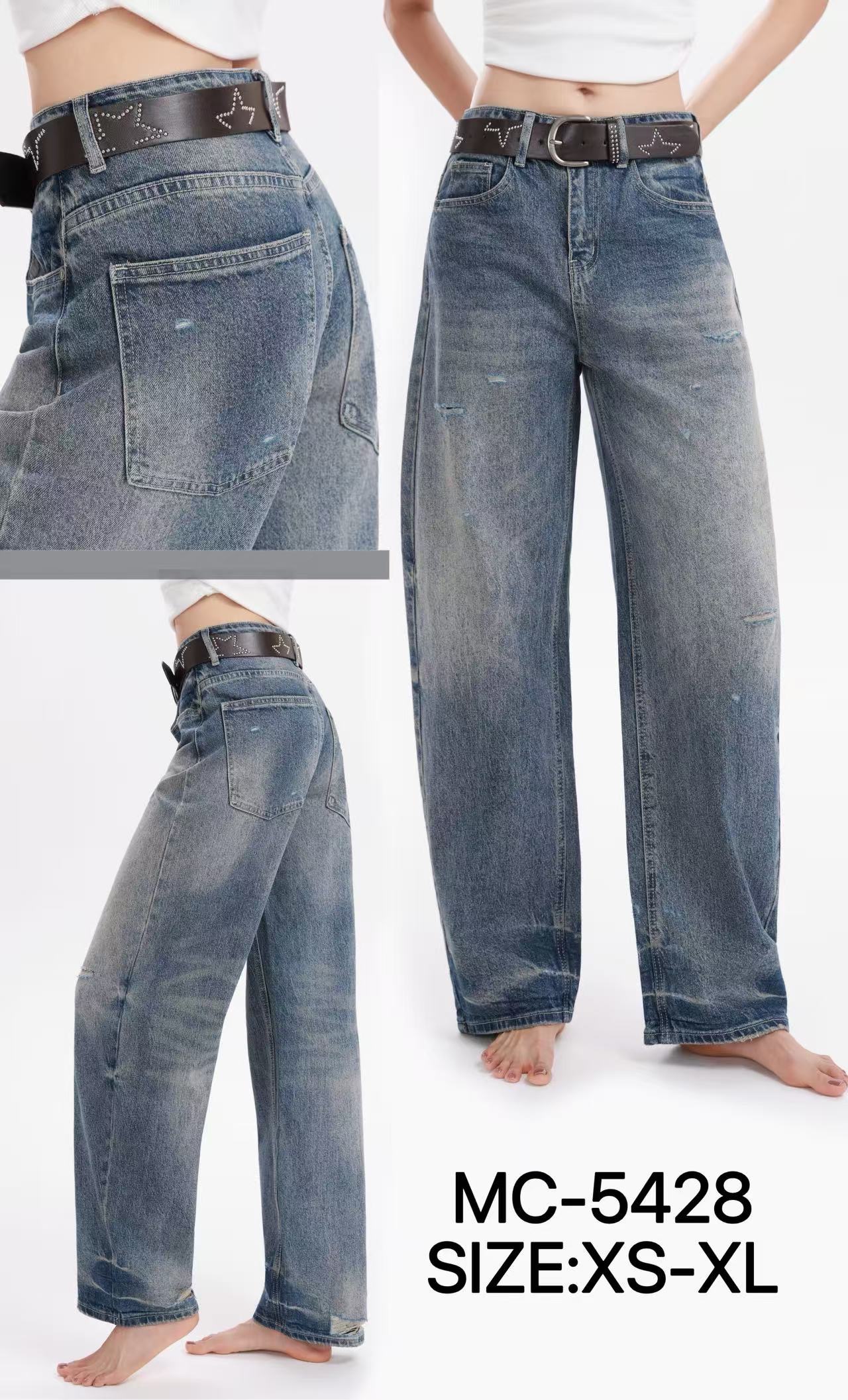 Spodnie Wide Leg z Ćwiekami