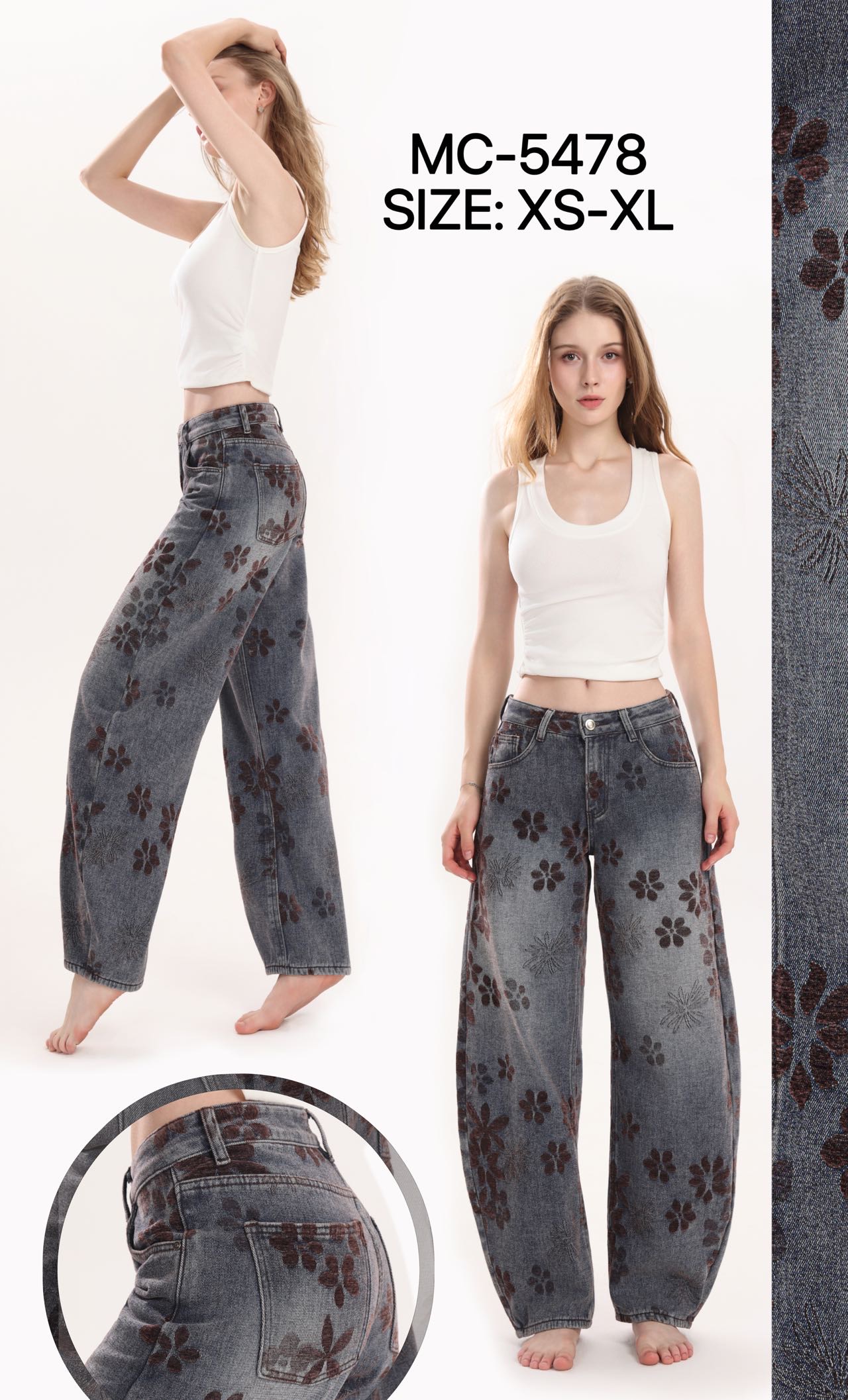 Spodnie Jeansowe Wide Leg