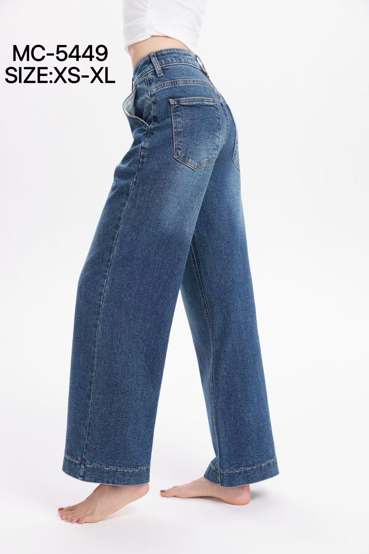 Spodnie Wide Leg z Wysokim Stanem