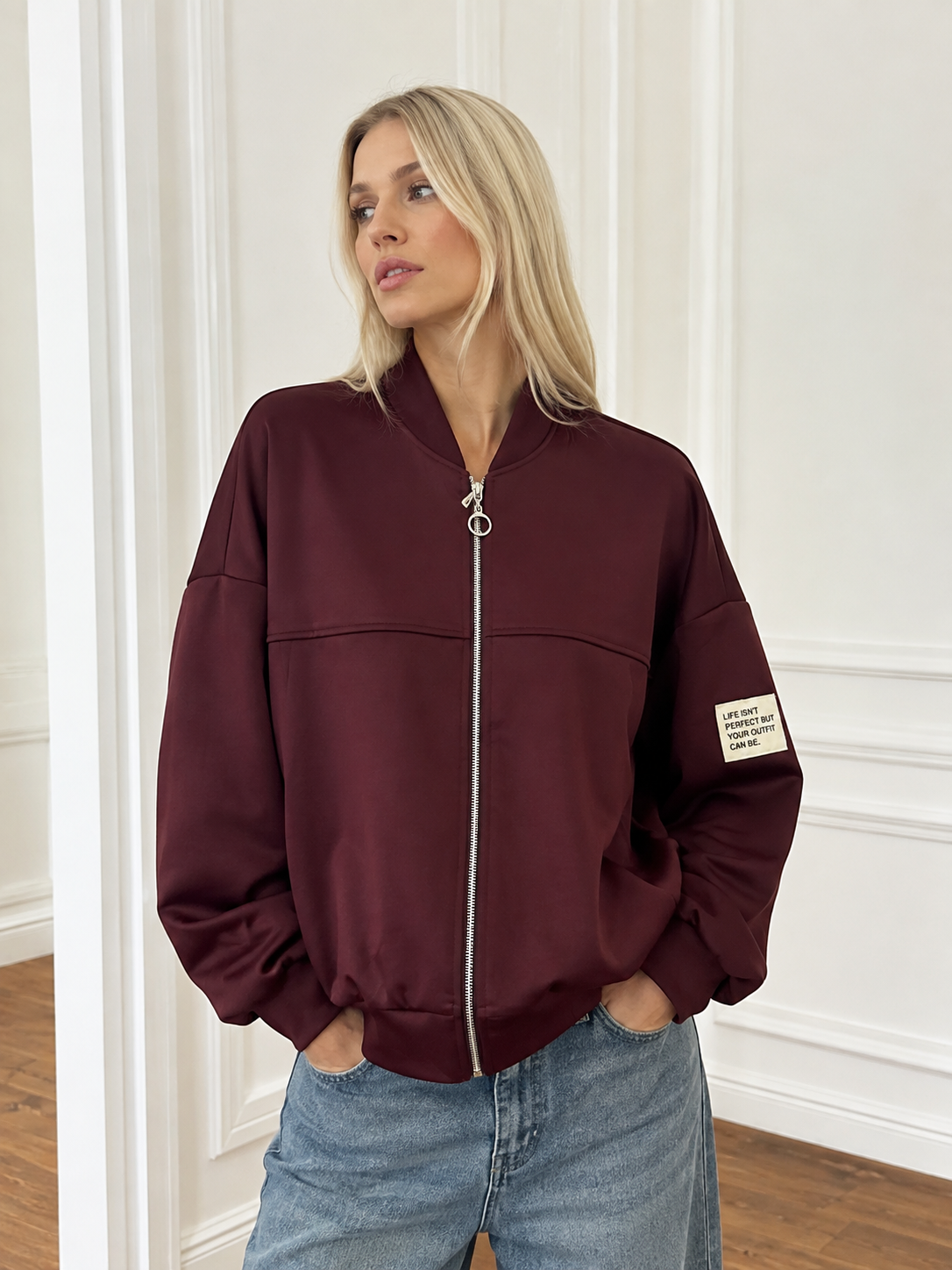 Bluza Oversize z Półgolfem