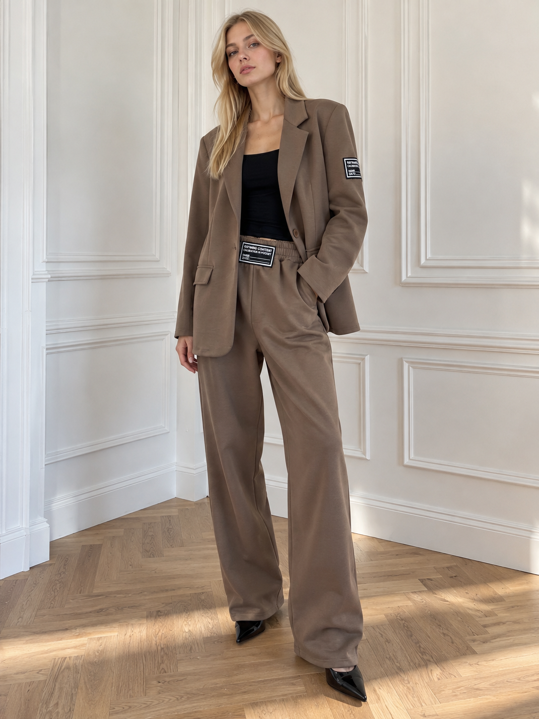 Komplet Marynarka i Spodnie Wide Leg