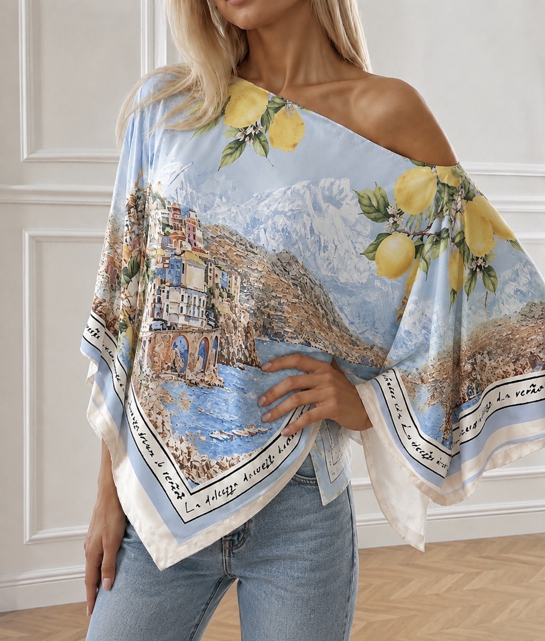 Bluzka One Shoulder Luźna