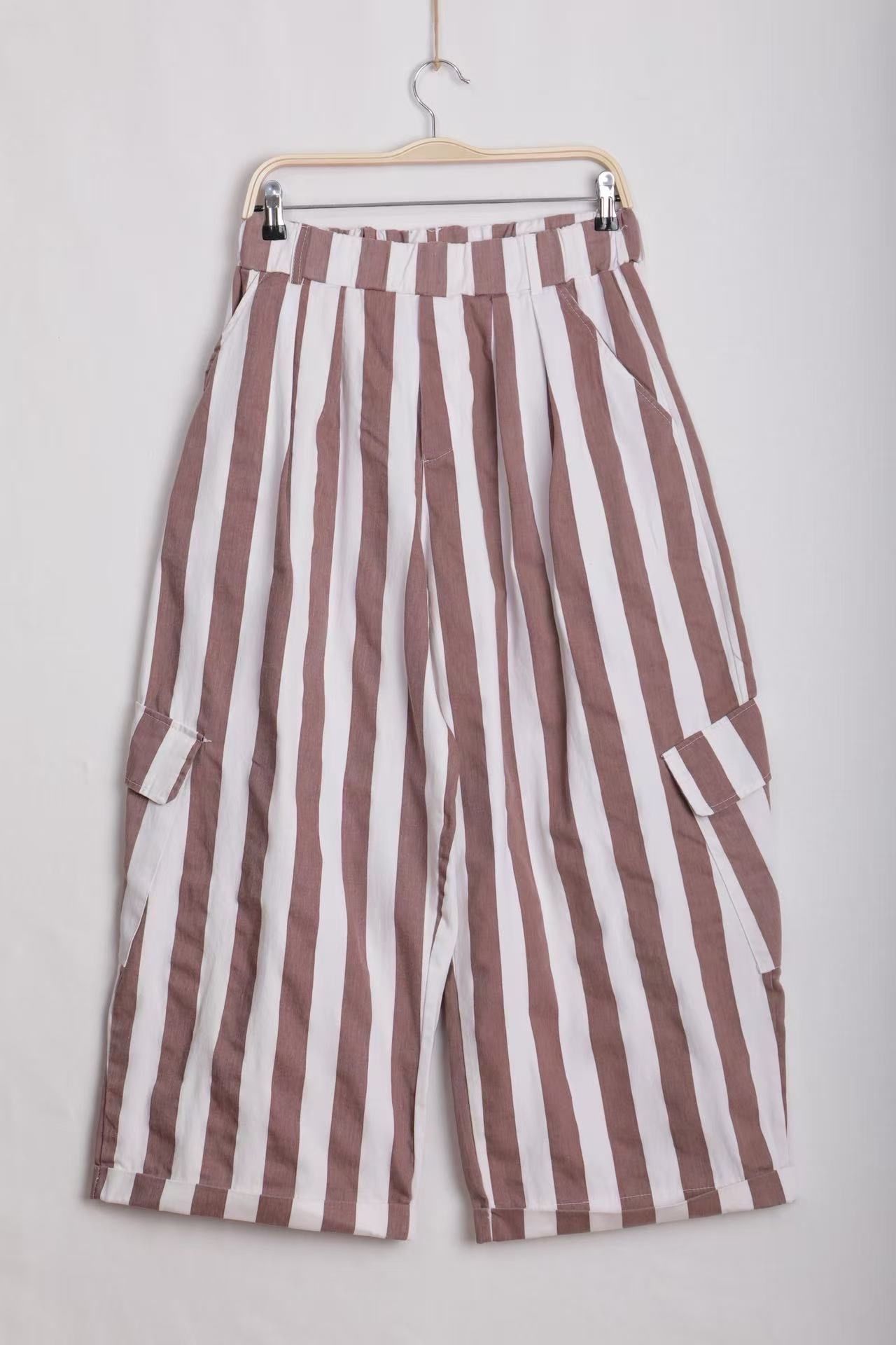 Spodnie Culotte Pionowe Paski