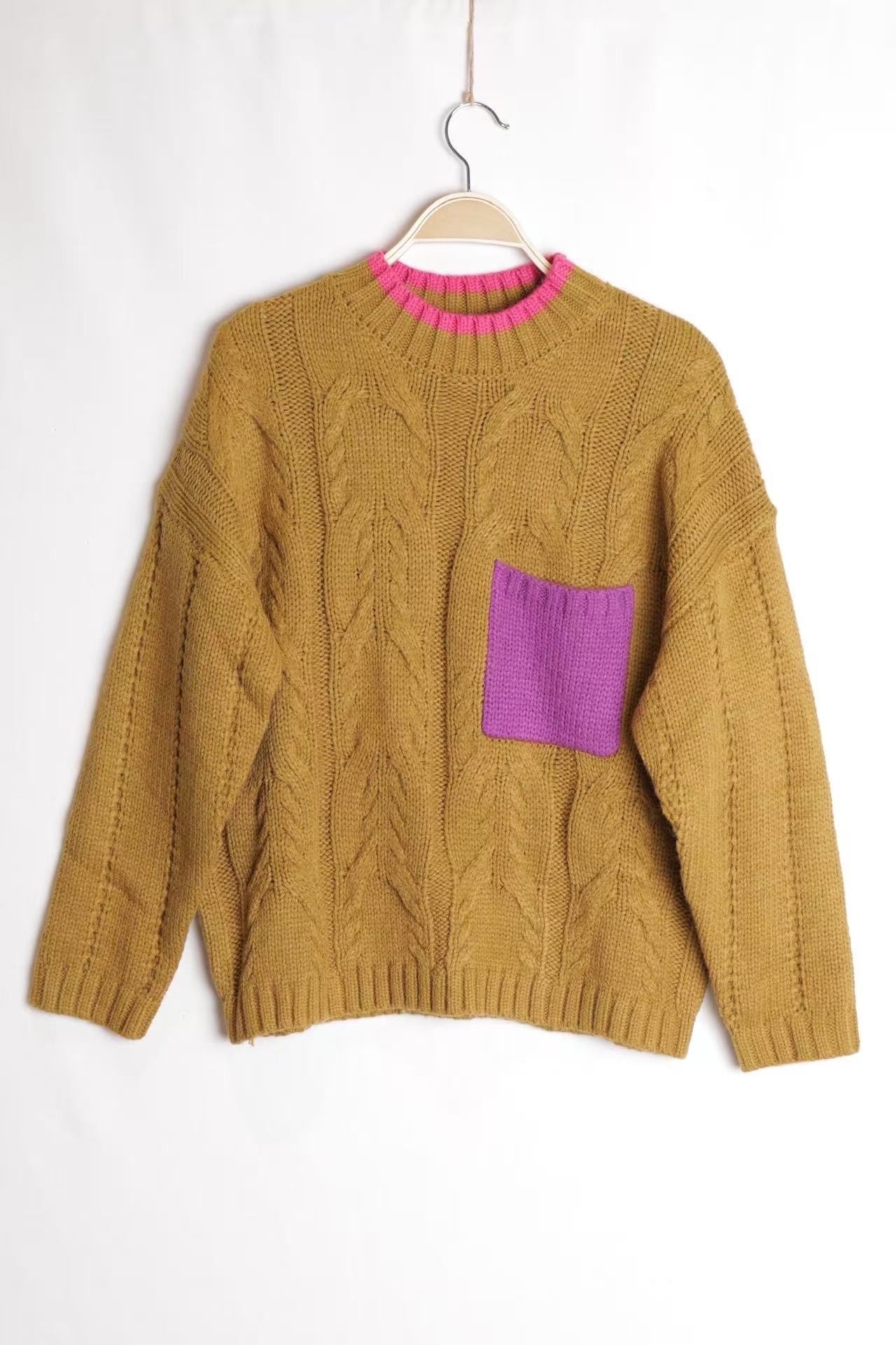 Sweter Regular Warkocz