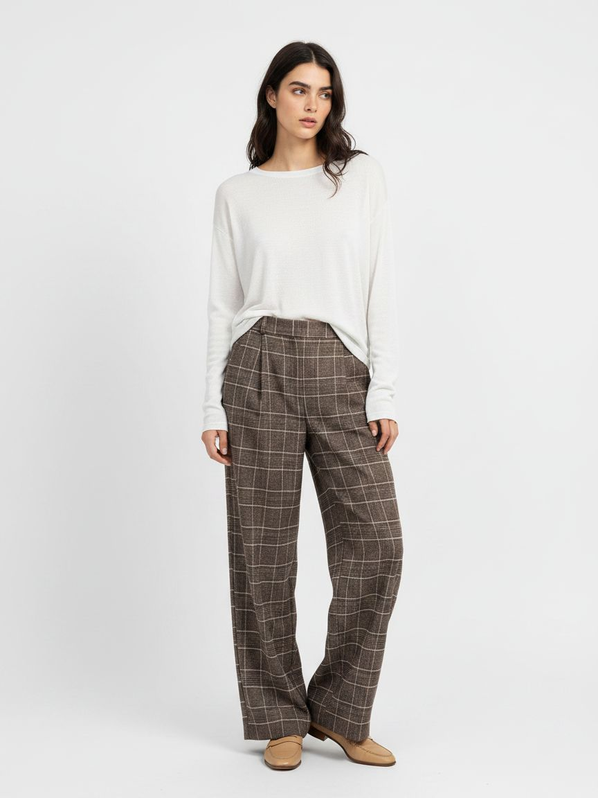 Spodnie Wide Leg z Plisami