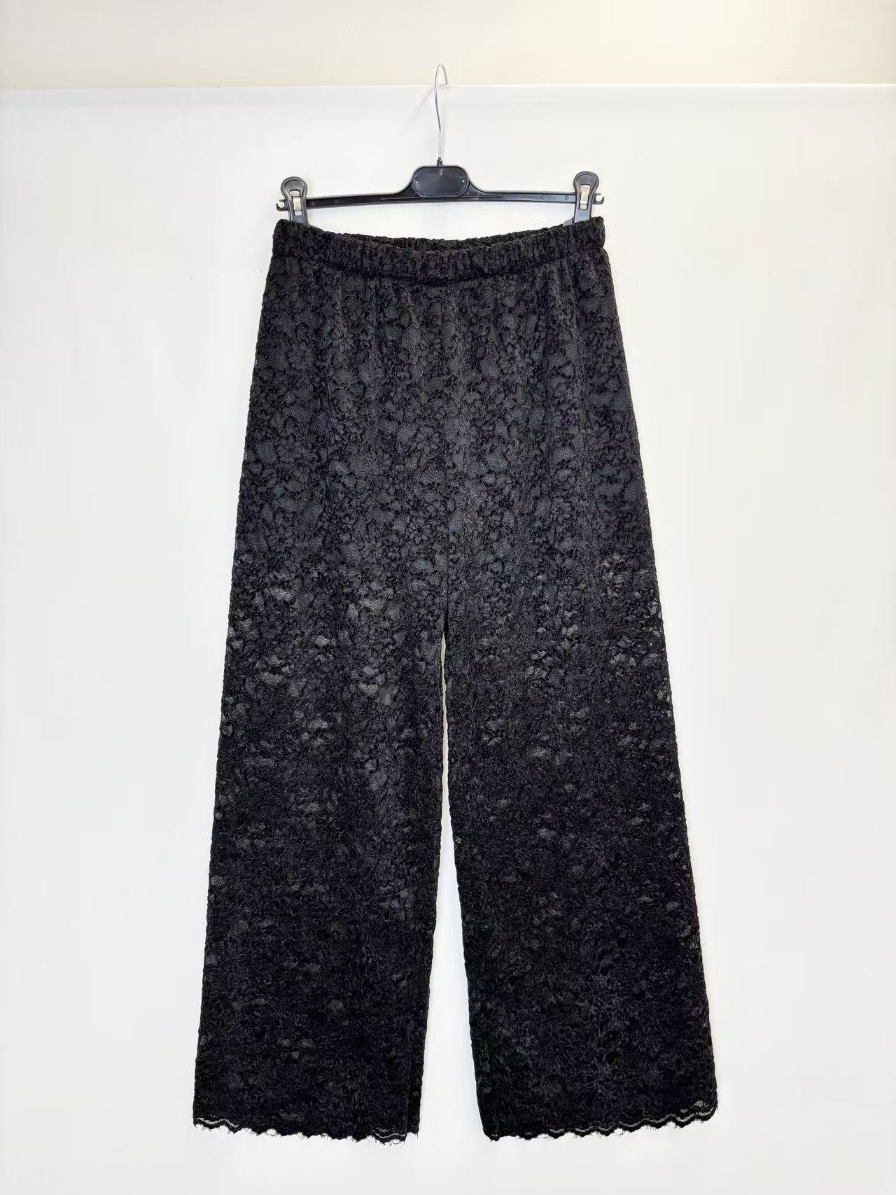 Spodnie Wide Leg Koronkowe