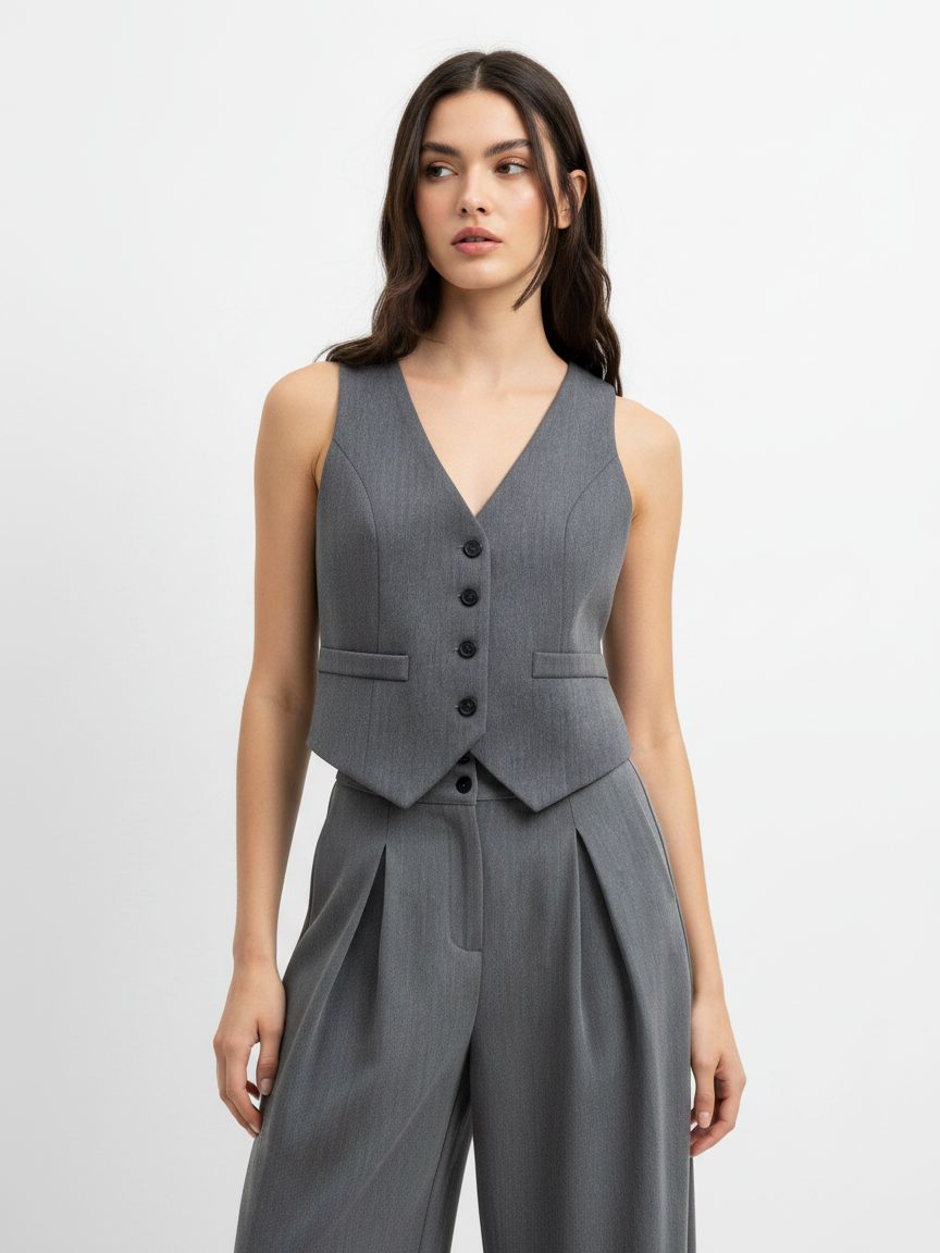 Kamizelka Taliowana V-neck