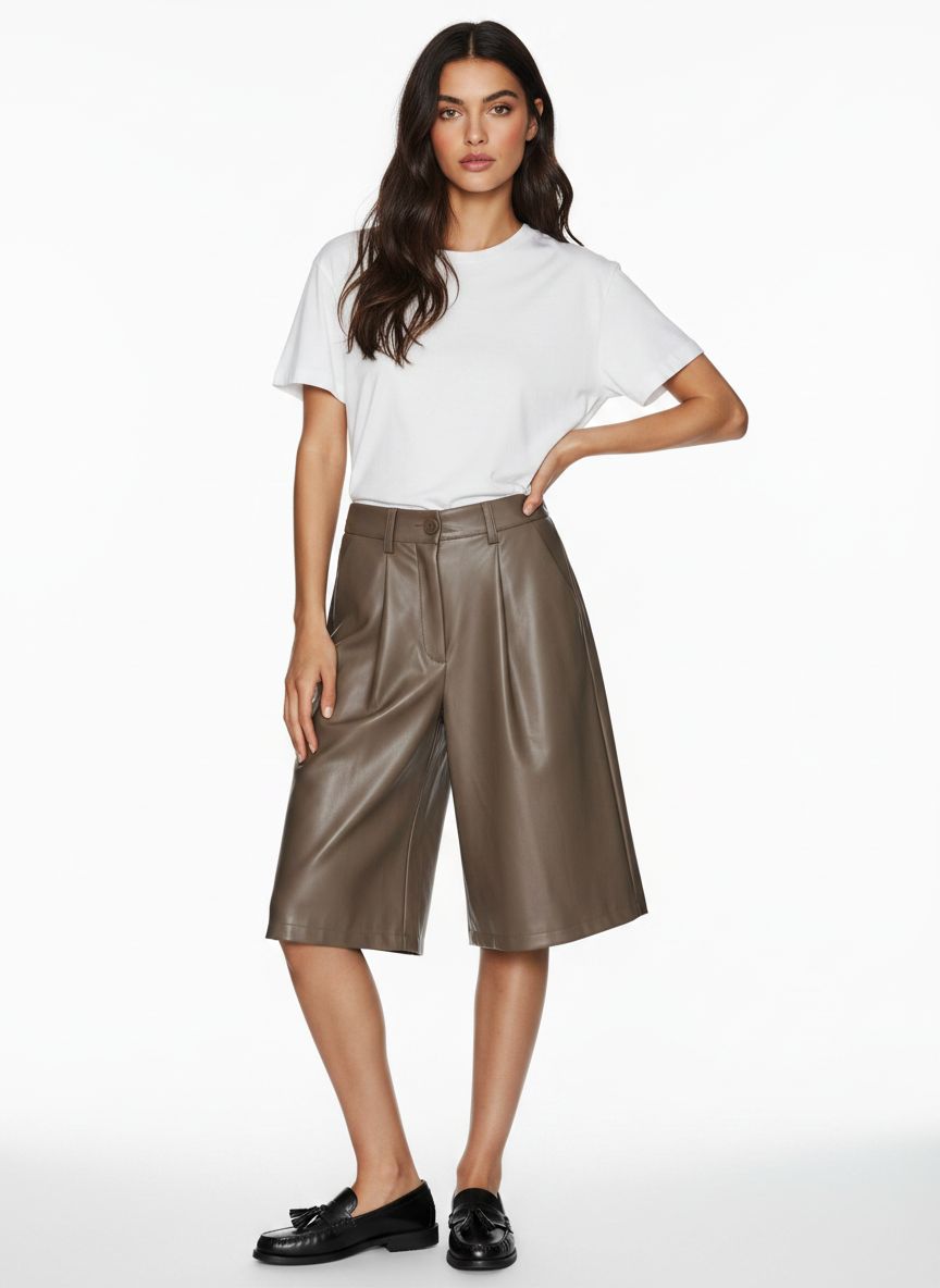 Szorty Bermudy High Waist