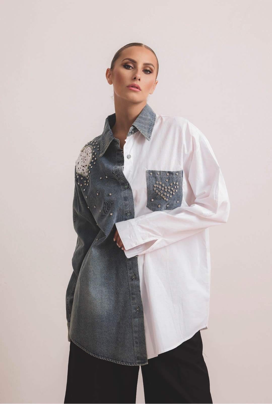 Koszula Oversize Z Haftem