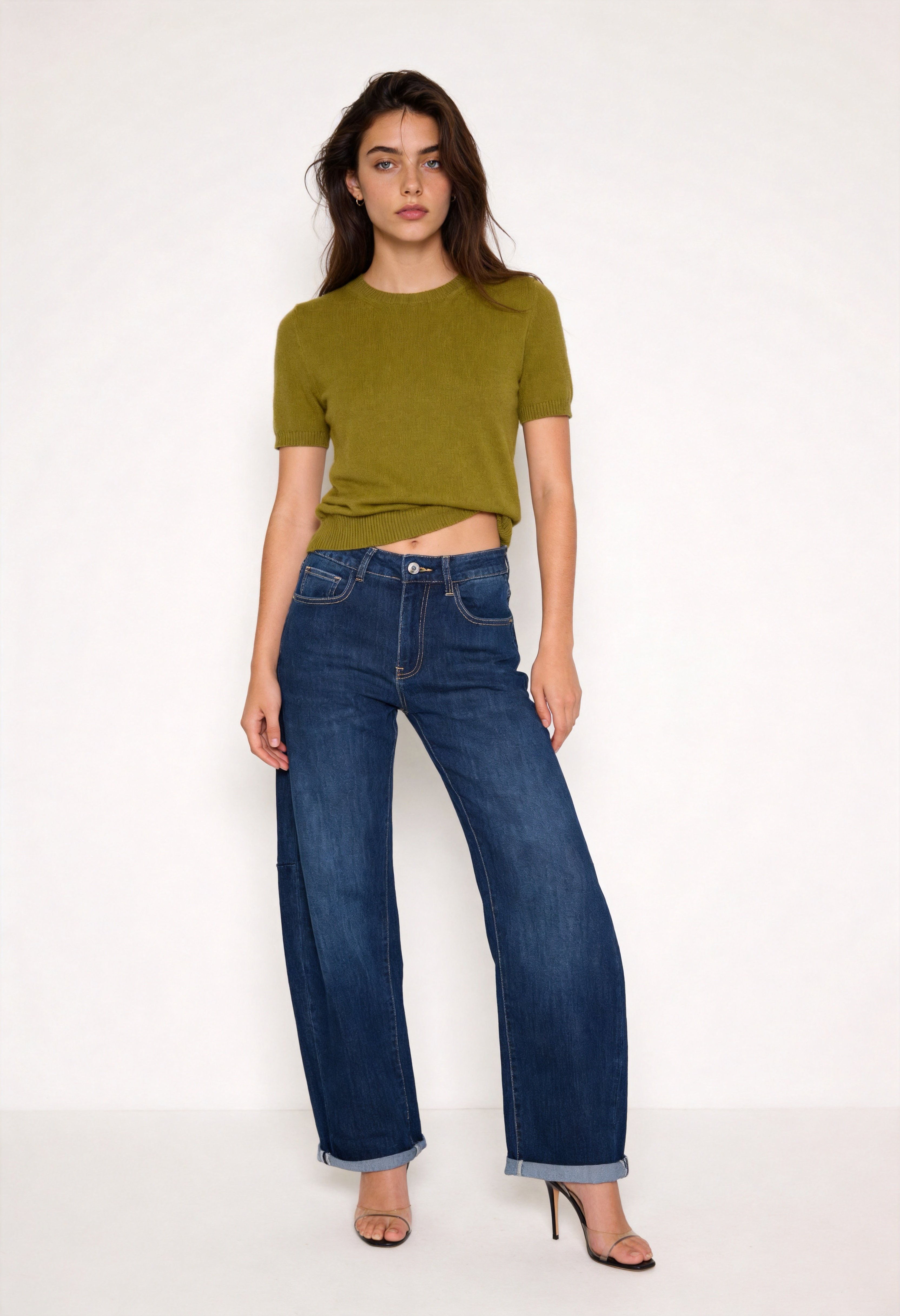 Spodnie Jeans Szeroka Nogawka