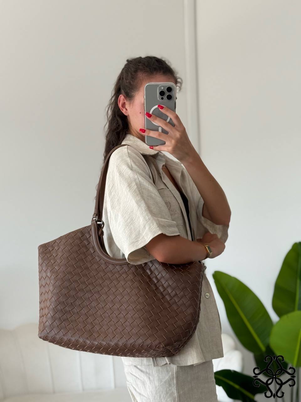 Torebka Shopper Pleciona
