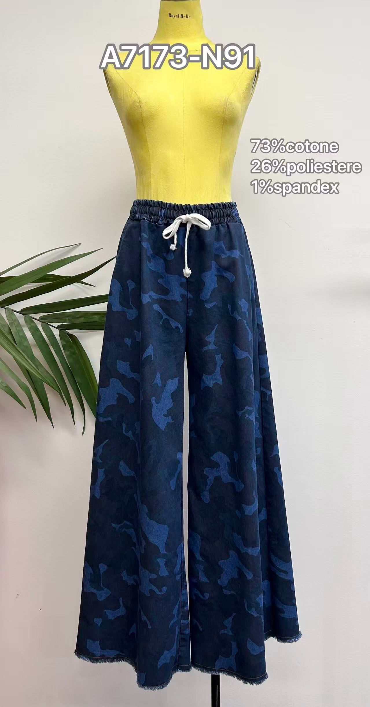 Spodnie Wide Leg Moro