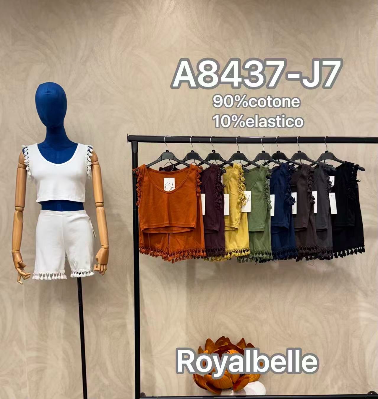 Komplet Top I Szorty Cropped