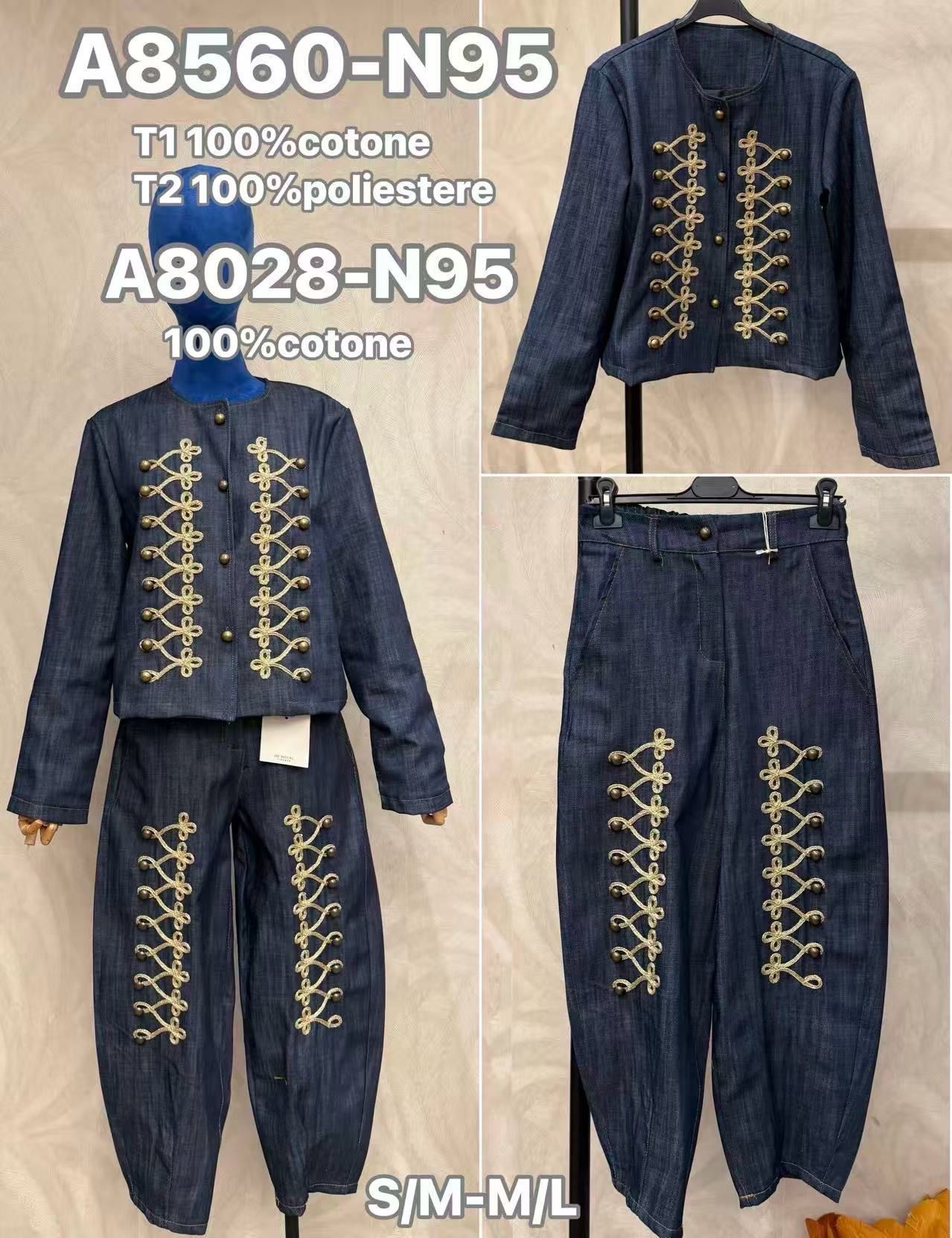 Kurtka Denim Z Haftem