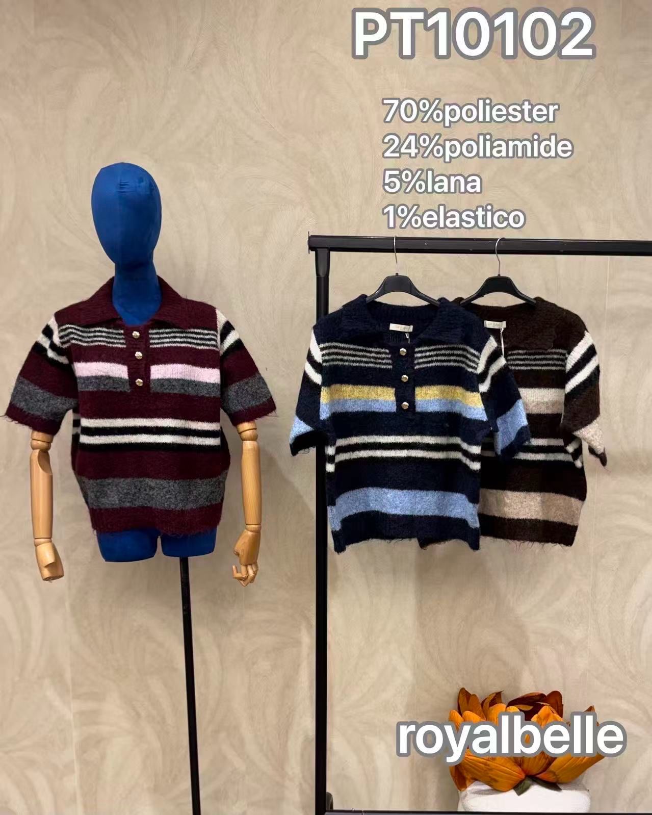 Sweter w Paski Polo