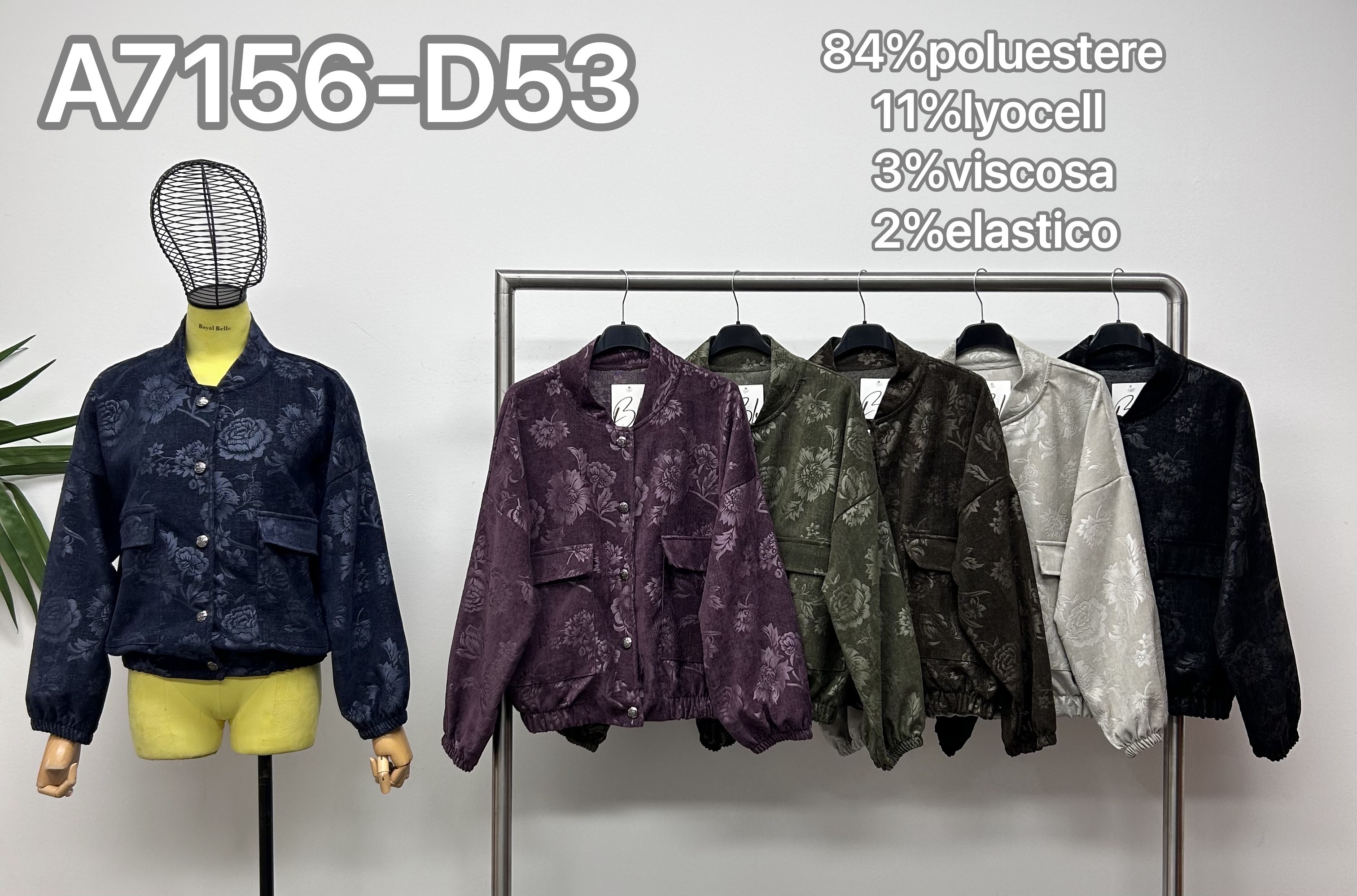 Kurtka Bomber Kwiatowa