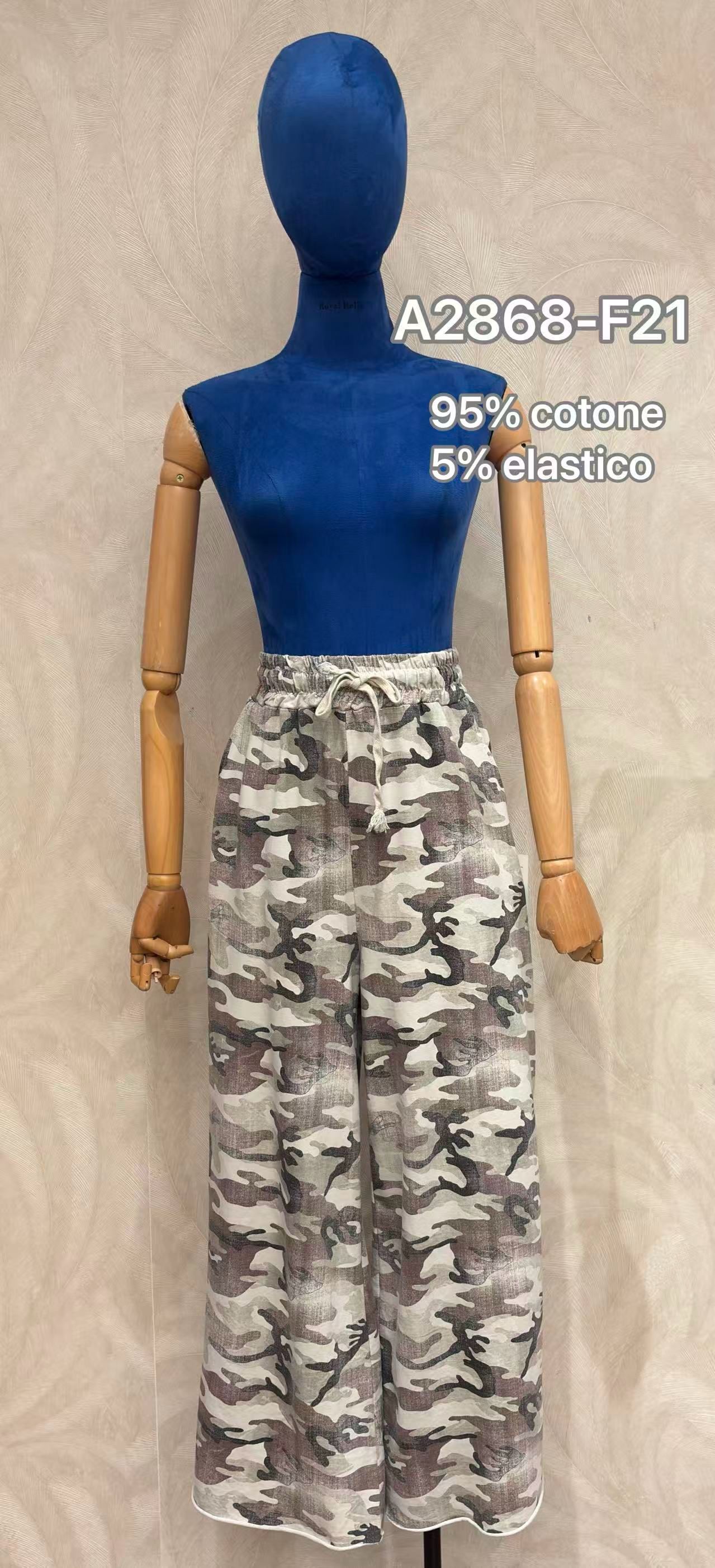 Spodnie Szerokie Wide Leg Moro