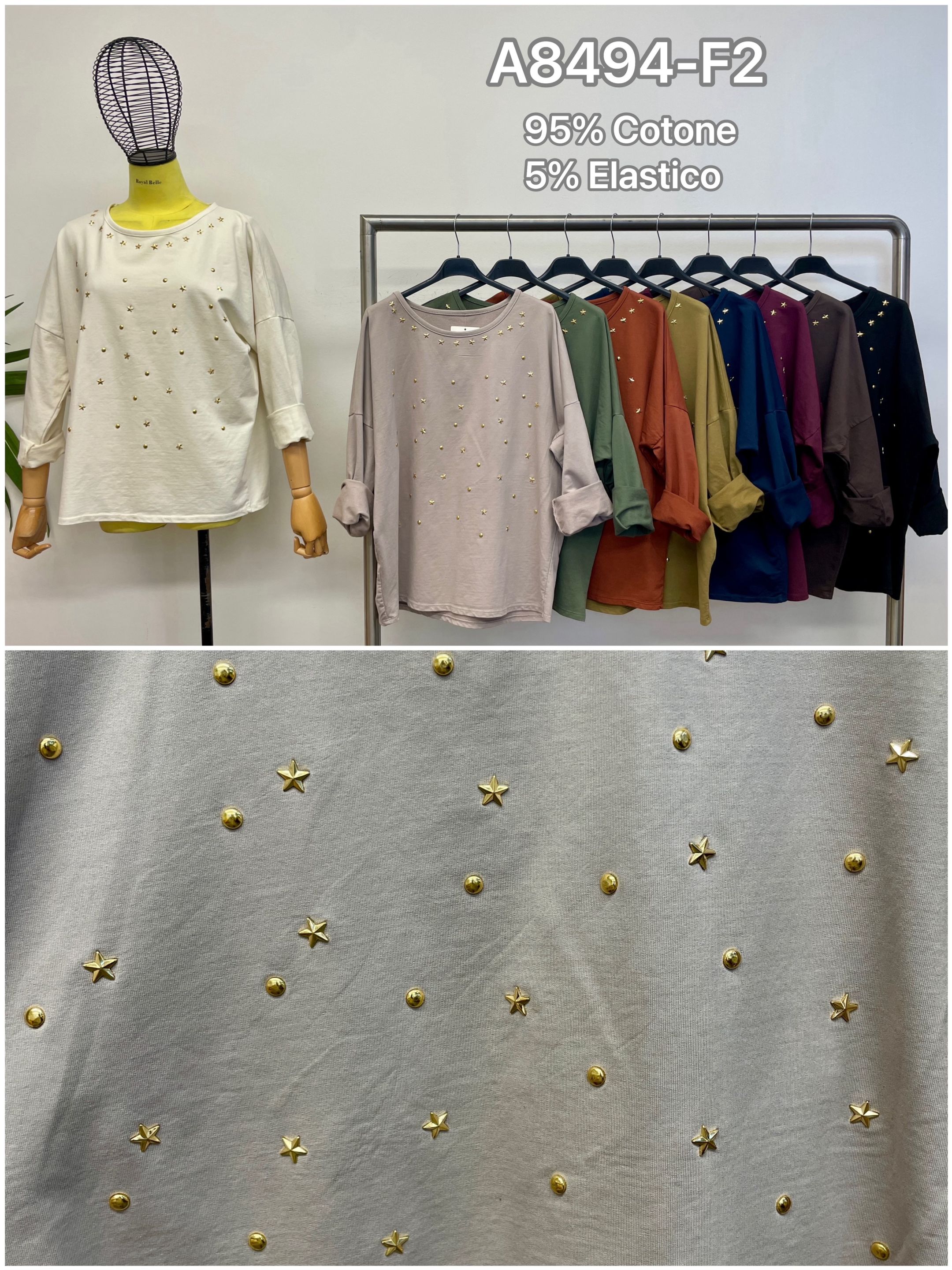 Bluza Oversize Z Ćwiekami
