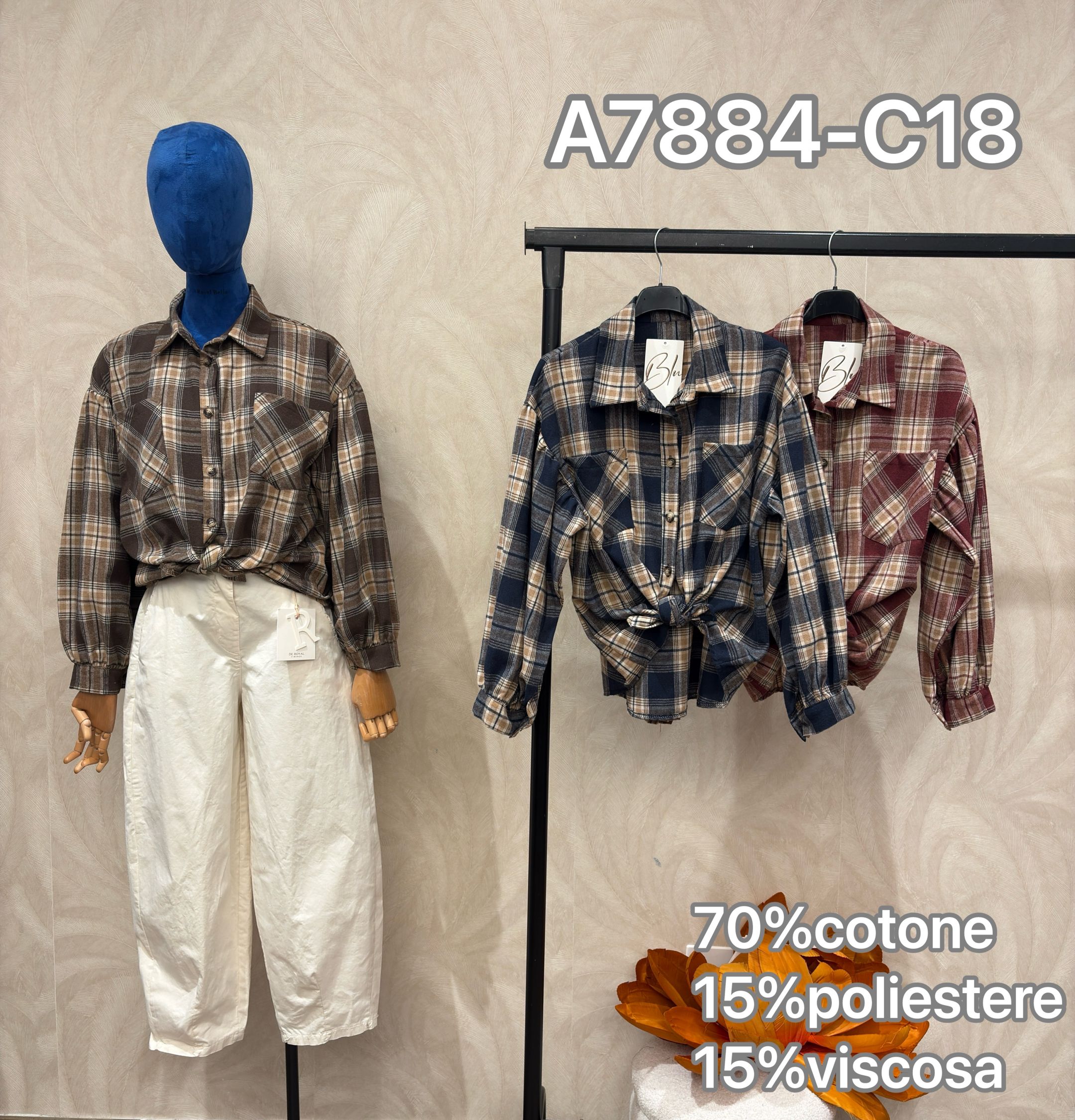 Koszula Oversize z Kołnierzykiem