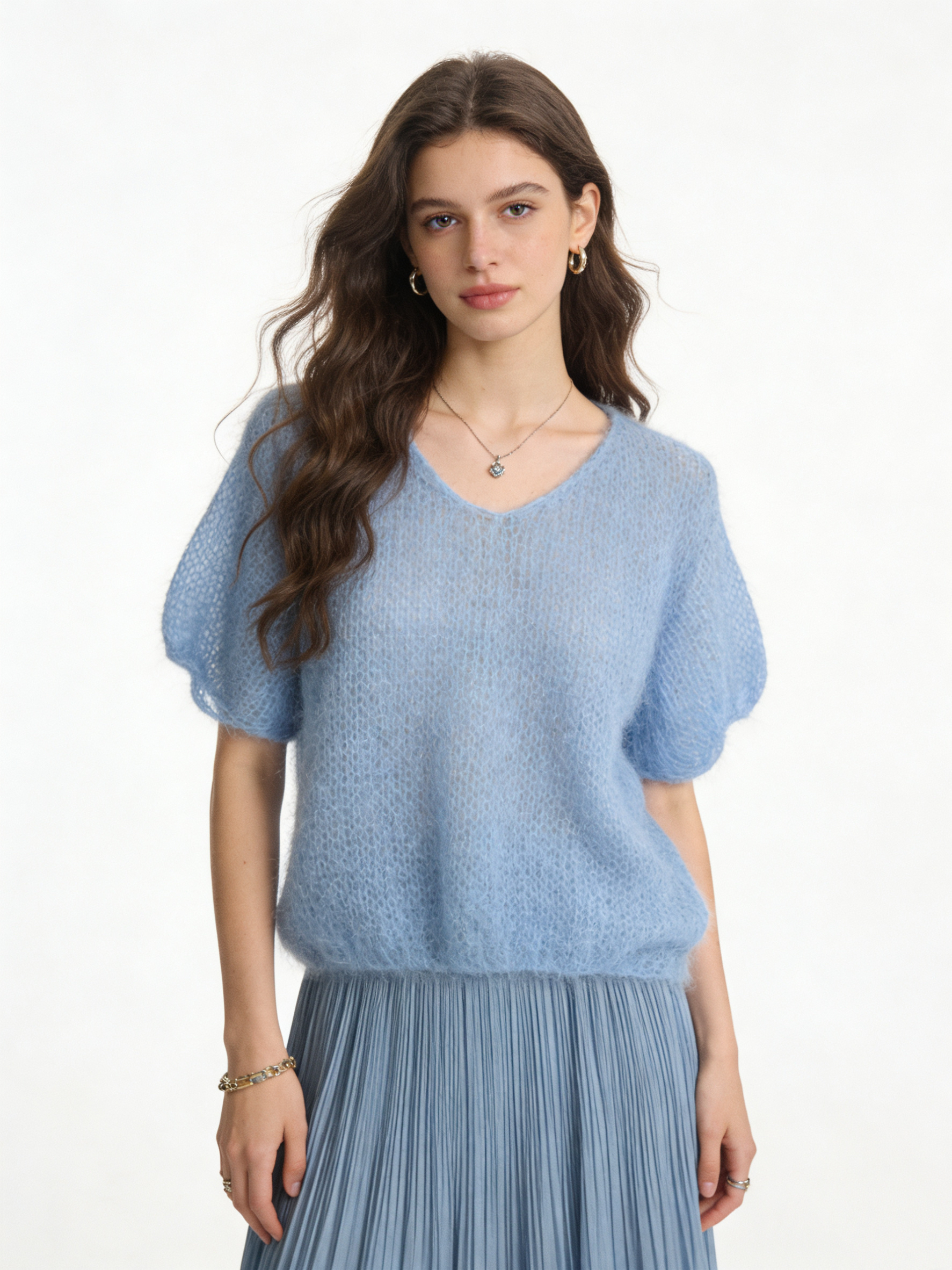 Sweter Luźny V-Neck