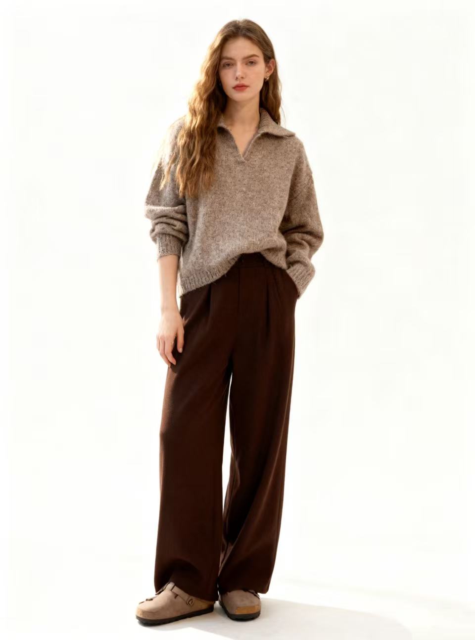 Sweter Luźny V-Neck