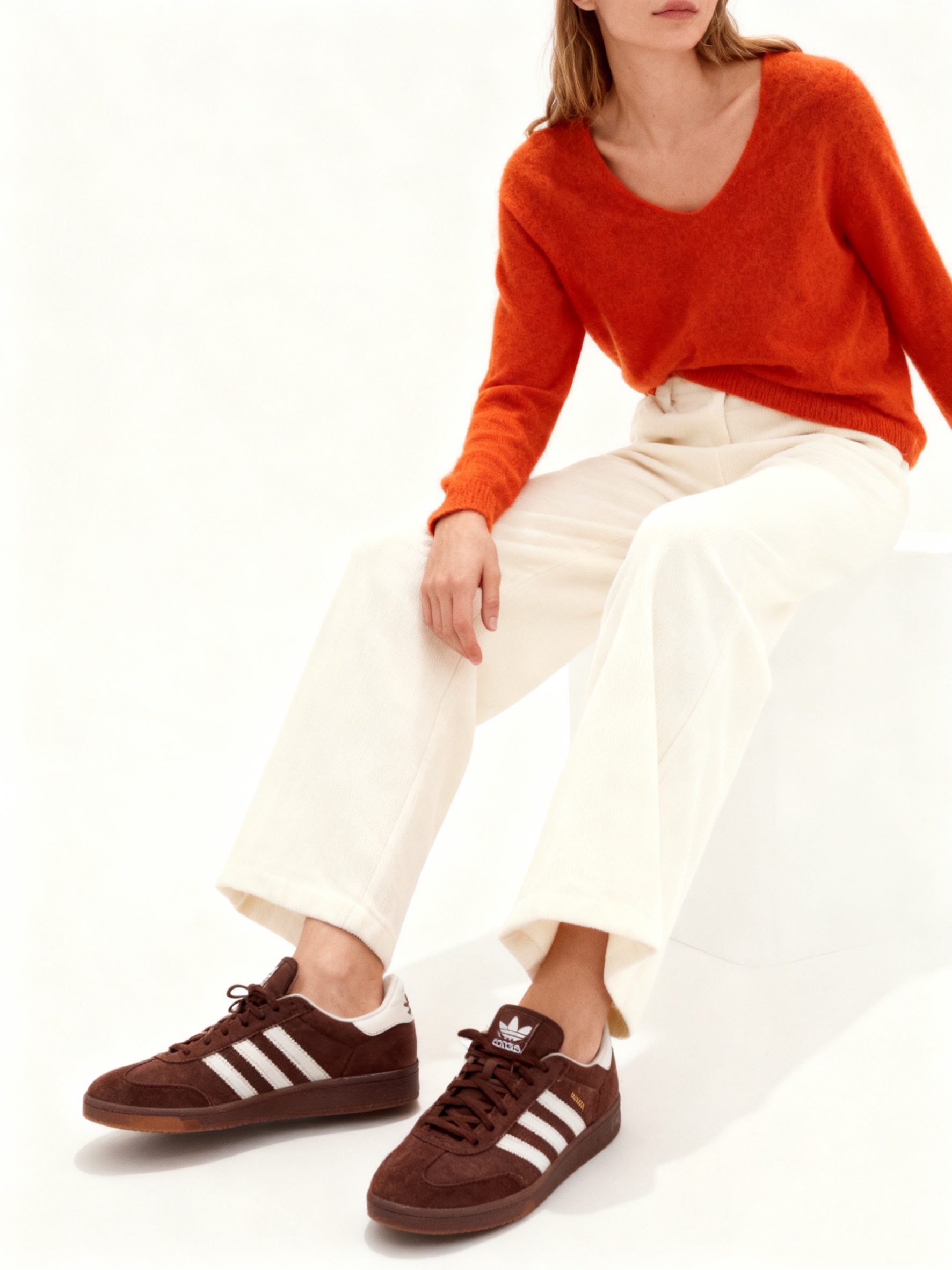Sweter Luźny V-Neck