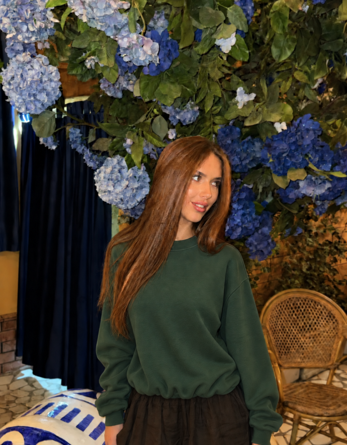 Bluza Oversize Okrągły Dekolt