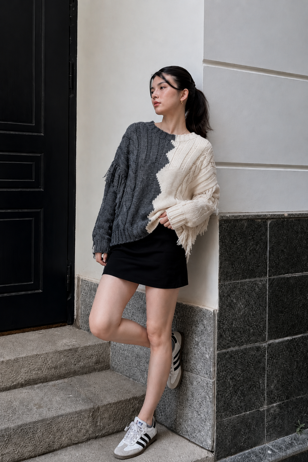 Sweter Oversize z Frędzlami