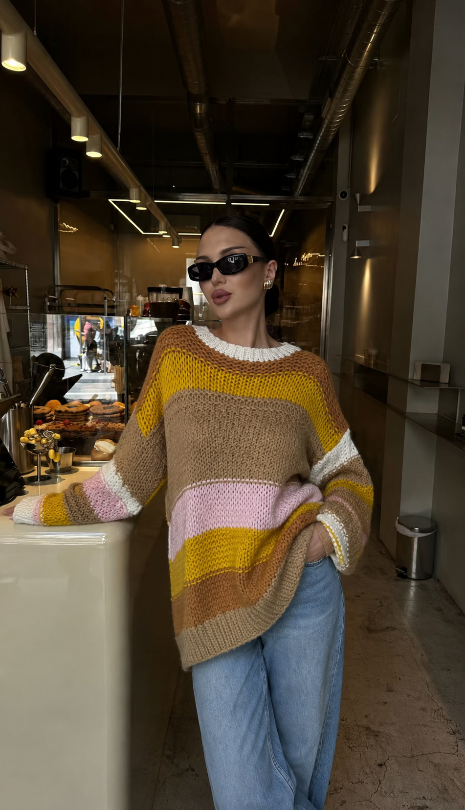 Sweter Oversize w Paski
