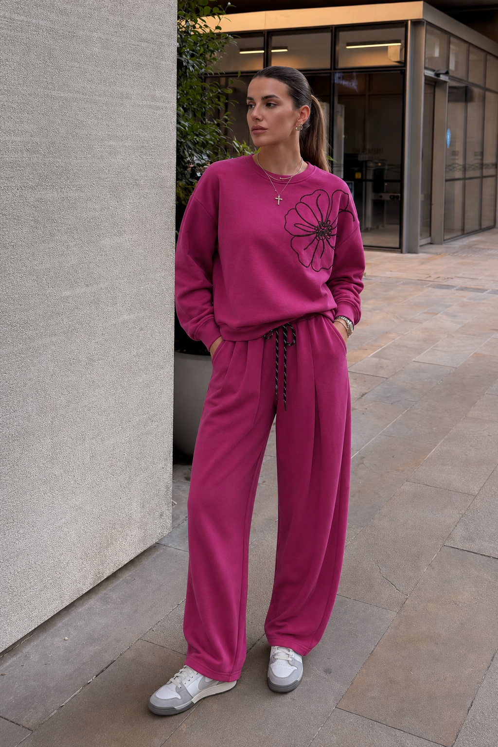 Bluza Oversize Kwiatowy Nadruk
