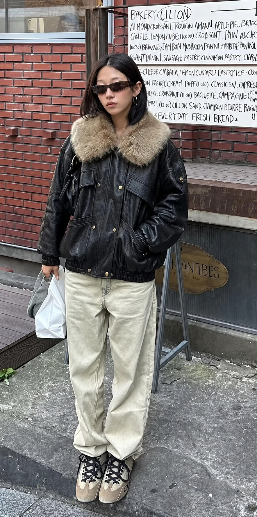 Kurtka Oversize Bomber z Kołnierzem