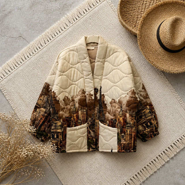 Kurtka Pikowana Kimono