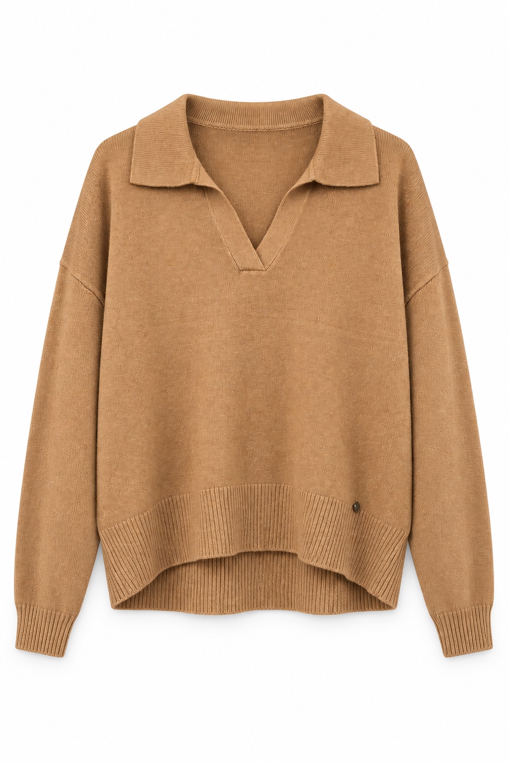 Sweter Luźny z Kołnierzykiem
