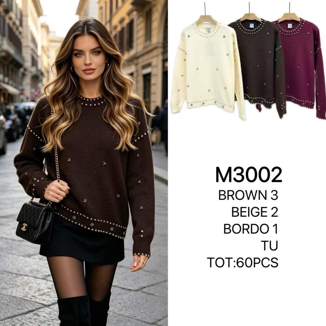 Sweter Asymetryczny z Ćwiekami