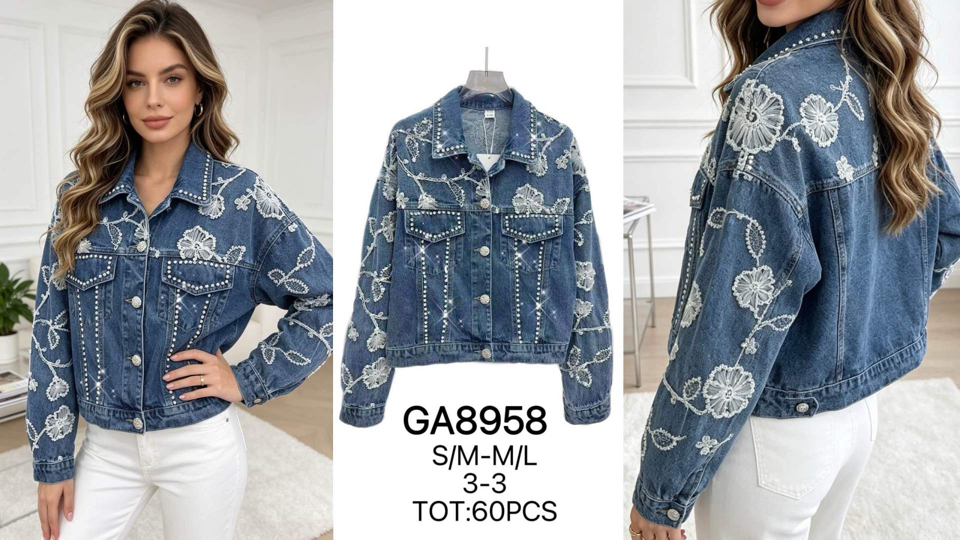 Kurtka Oversize z Haftem