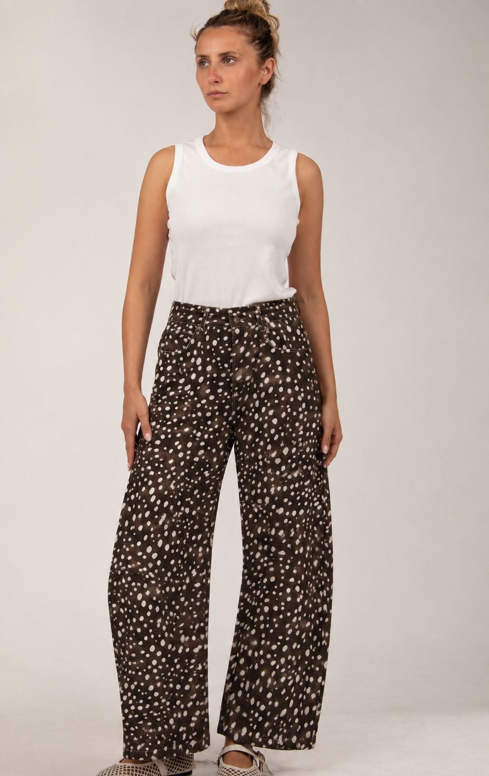 Spodnie Wide Leg Panterka