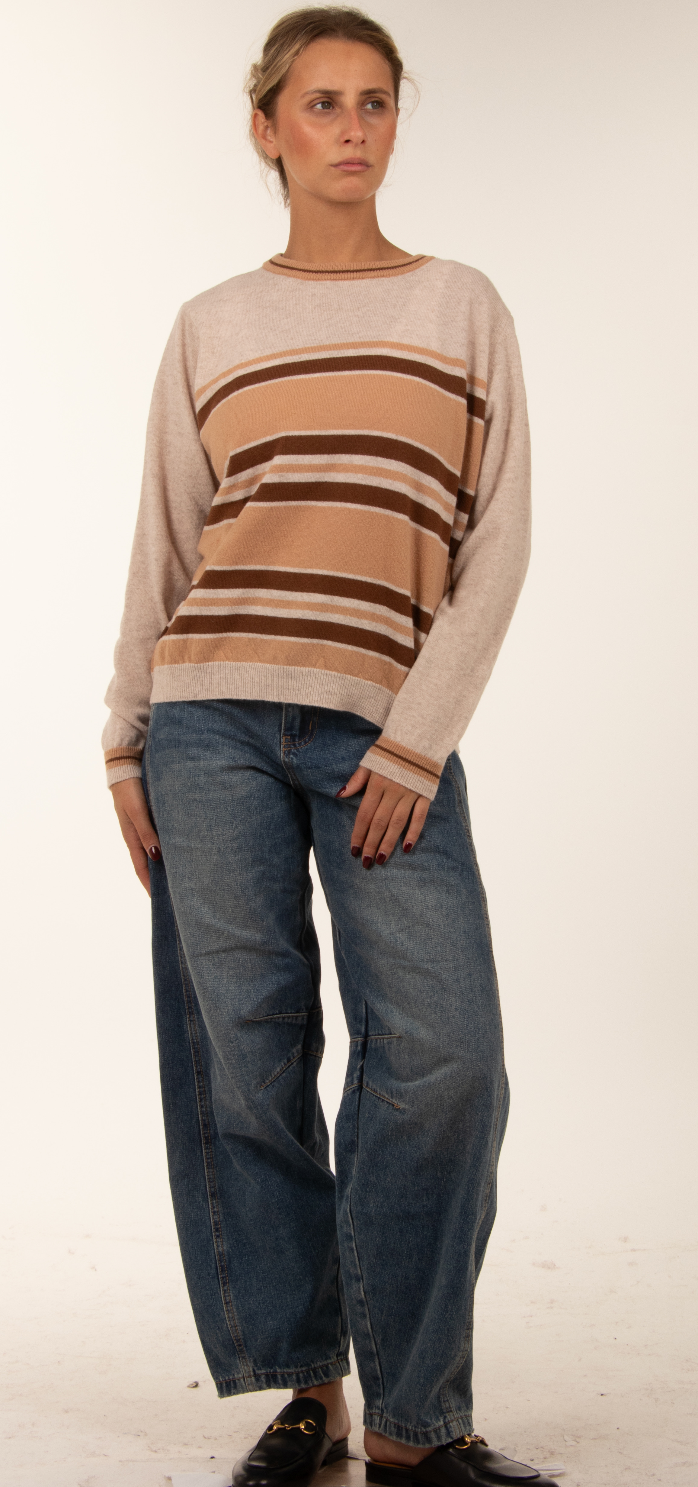 Sweter Paski Prosty