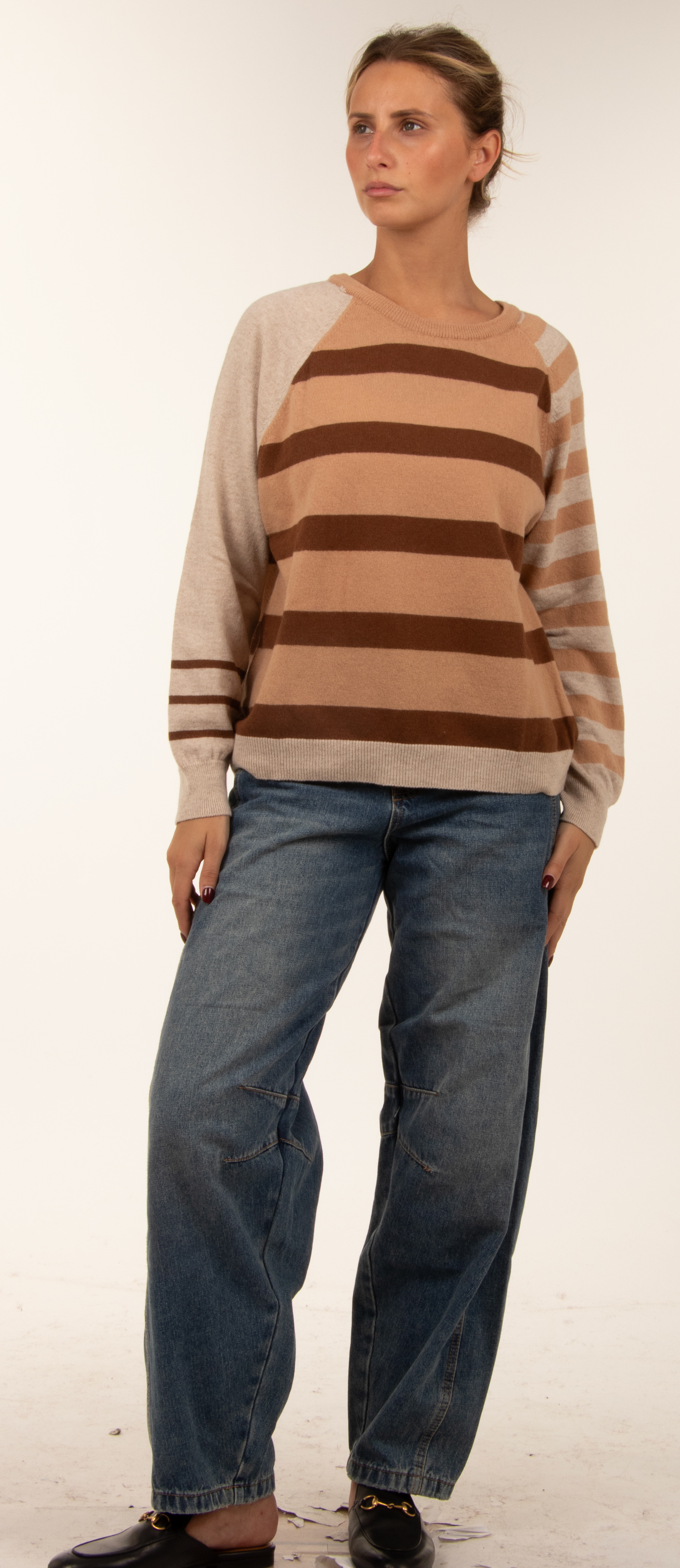 Sweter Paski Raglan