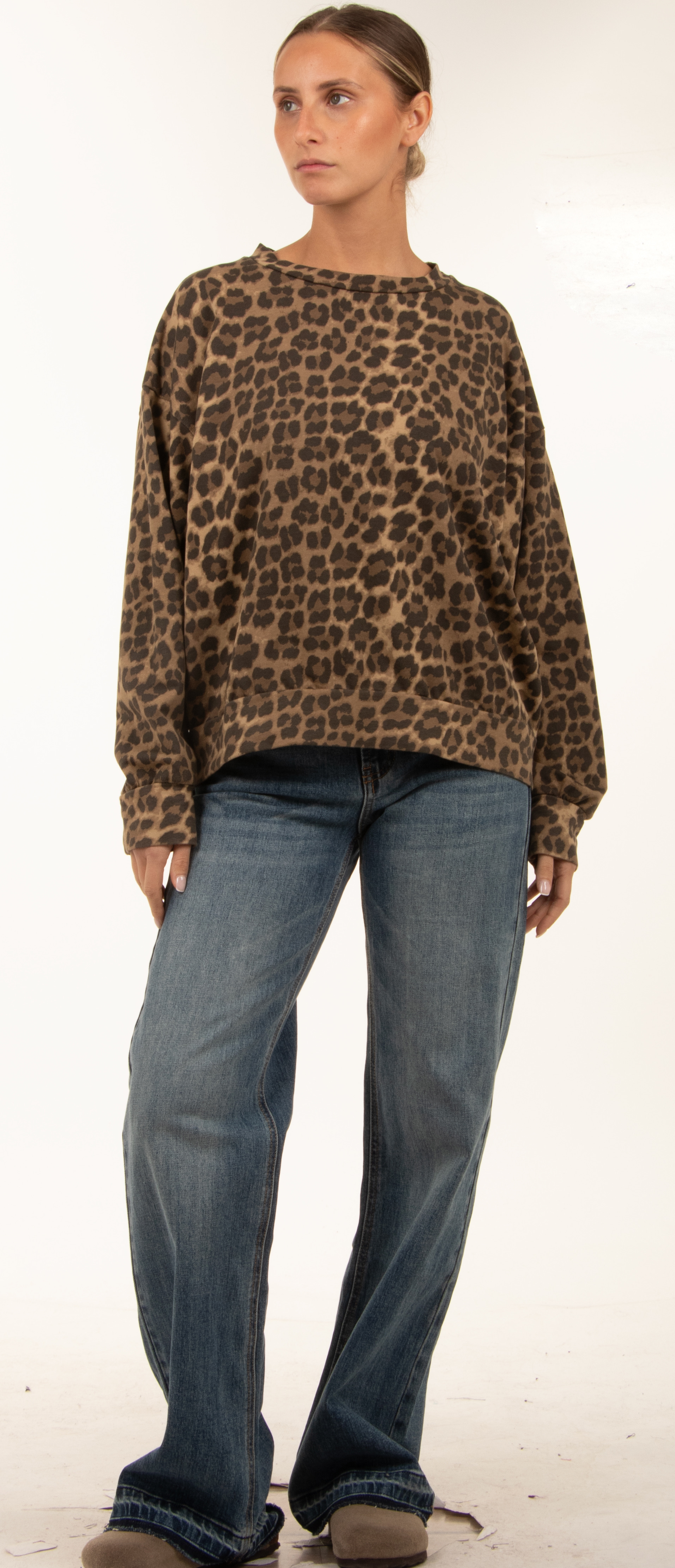 Bluza Luźna w Panterkę