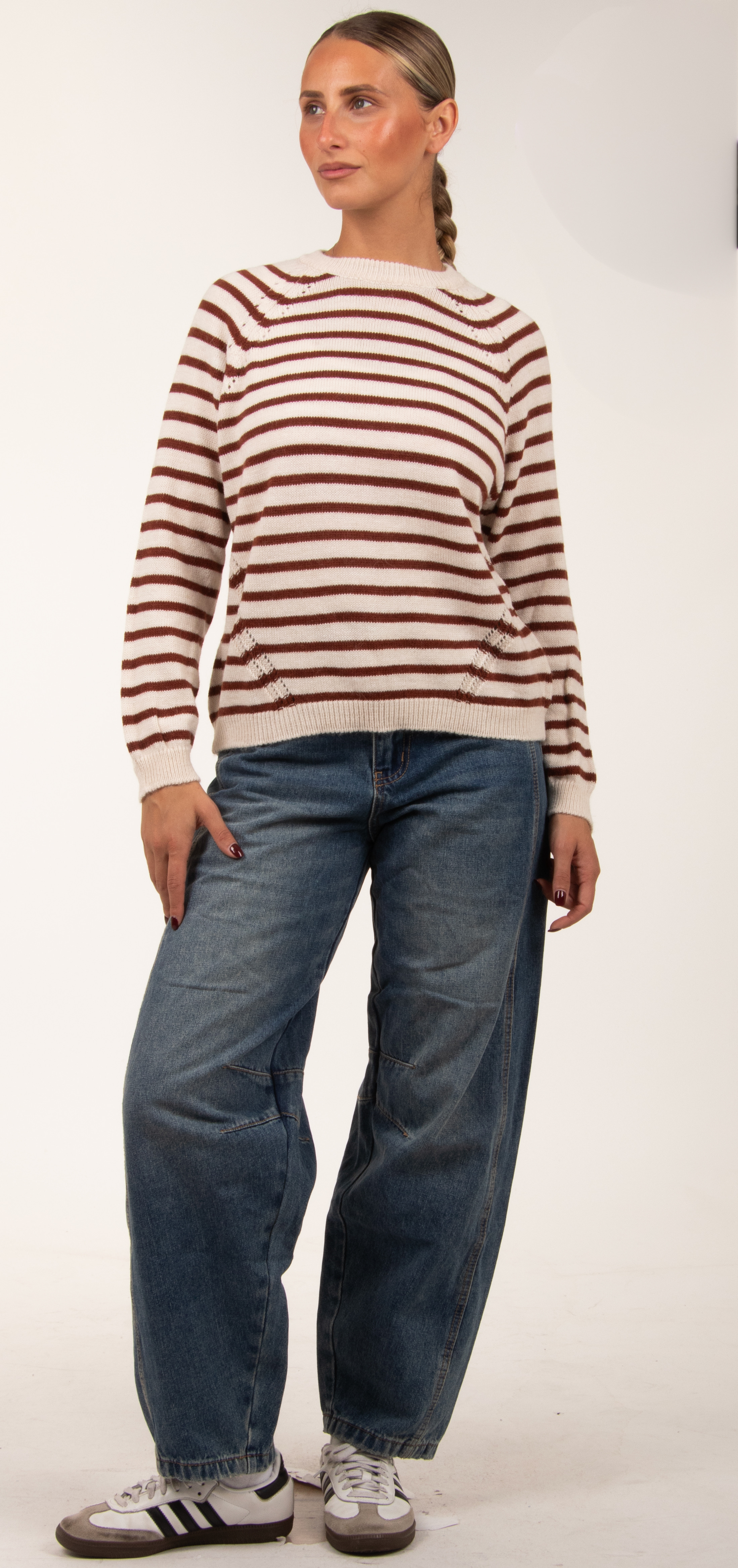 Sweter Paski Raglan