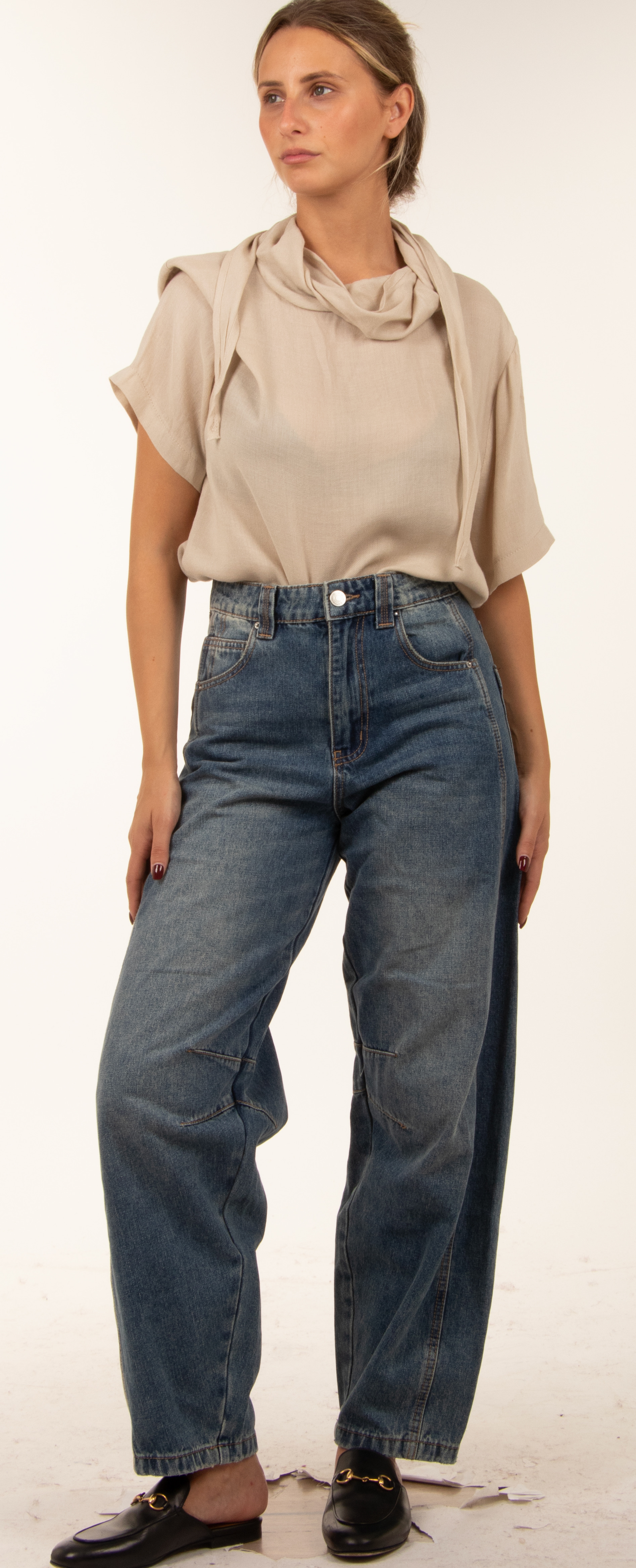 Spodnie Jeans Proste Ankle