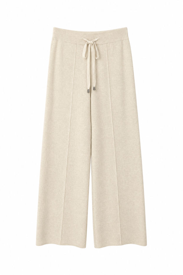 Spodnie Wide Leg z Troczkiem