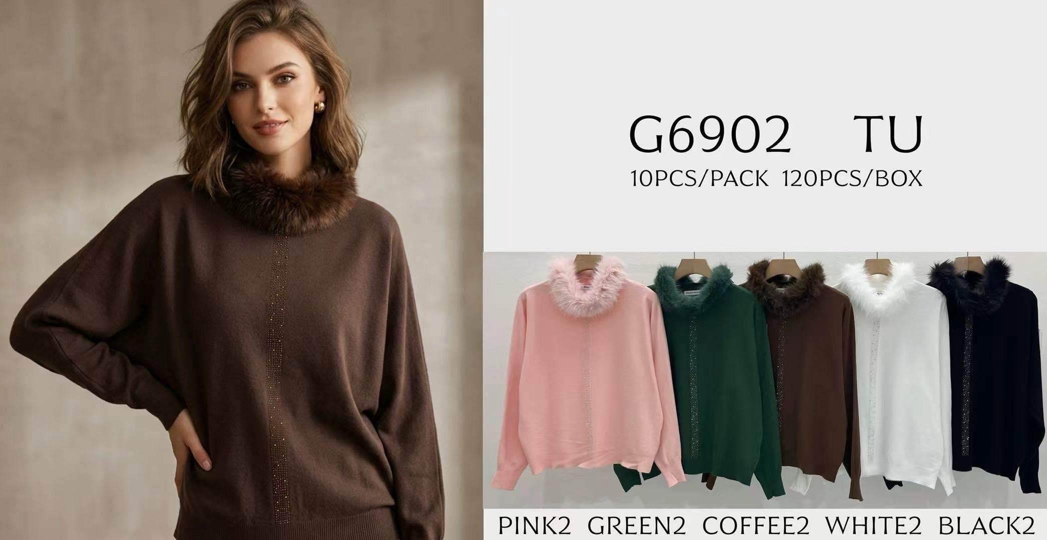 Sweter luźny z półgolfem
